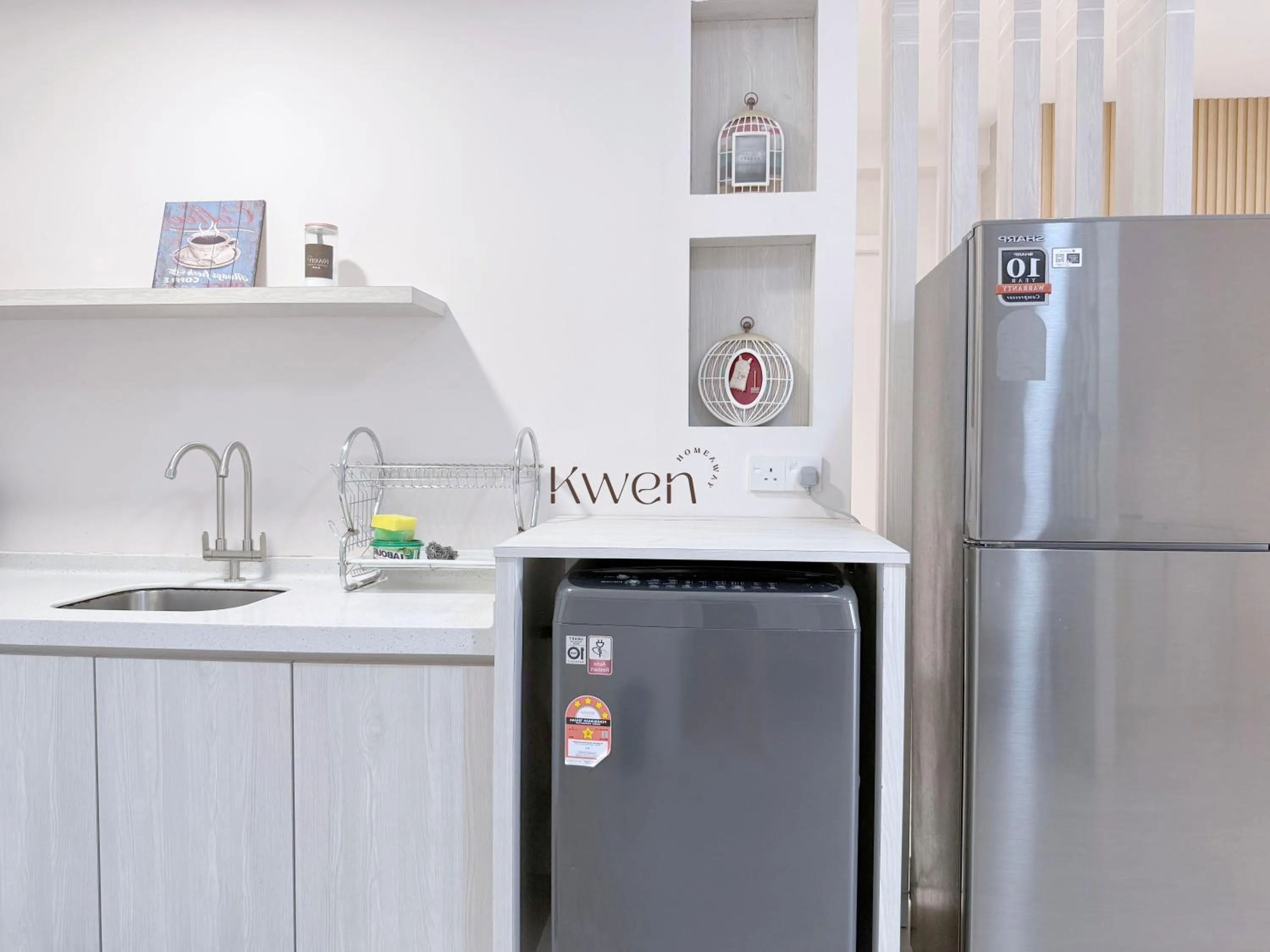 kitchen in KWEN Suites-Tanjung Aru InfinityPool Seaview/Airport View