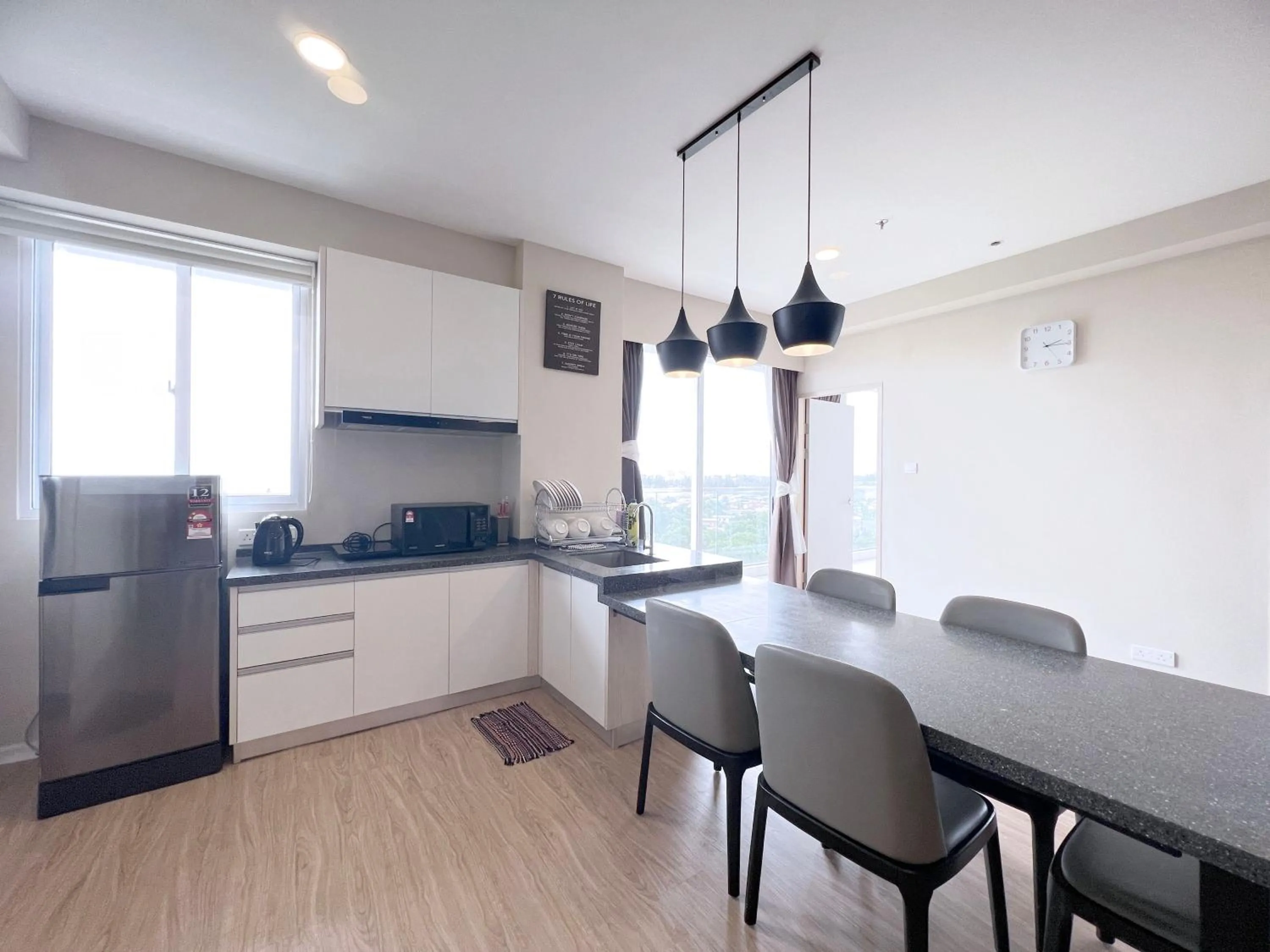 kitchen in KWEN Suites-Tanjung Aru InfinityPool Seaview/Airport View