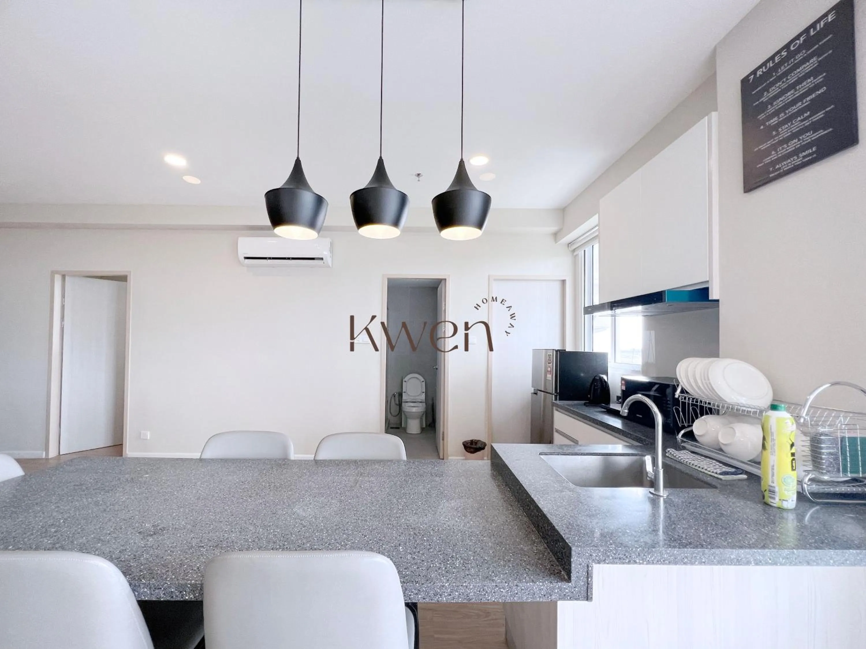 kitchen in KWEN Suites-Tanjung Aru InfinityPool Seaview/Airport View