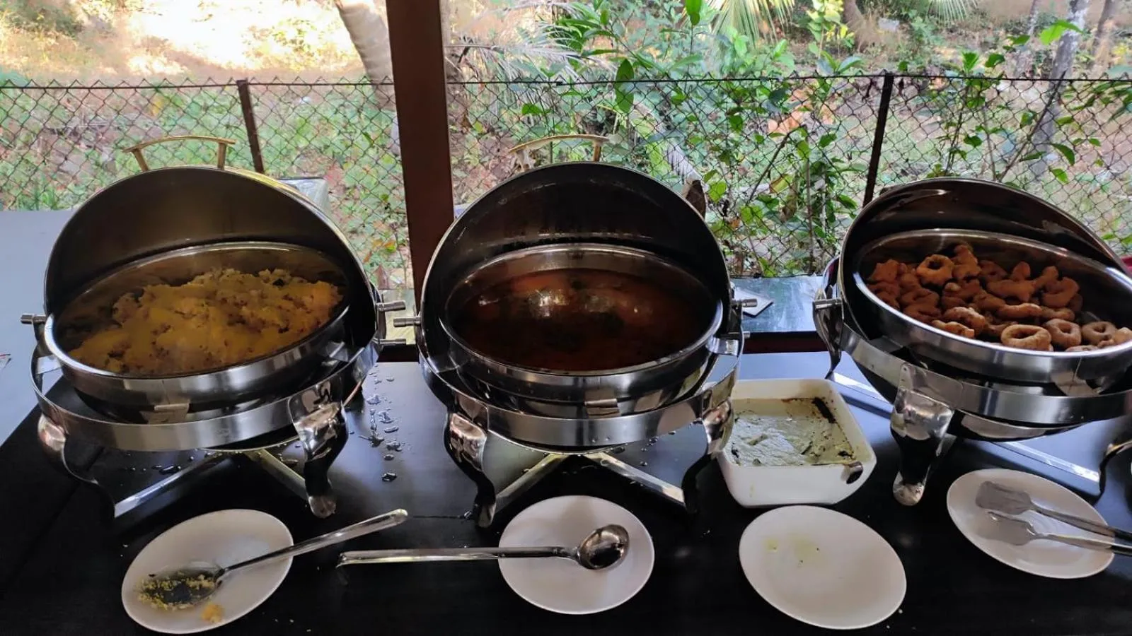 Buffet breakfast in Cocorico Beach Resort