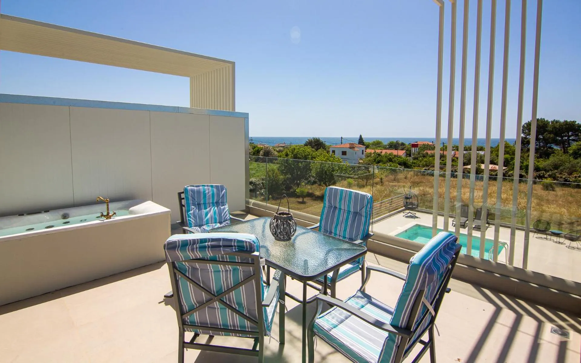 Patio in IO Luxury Pool & Hot Tub Suites