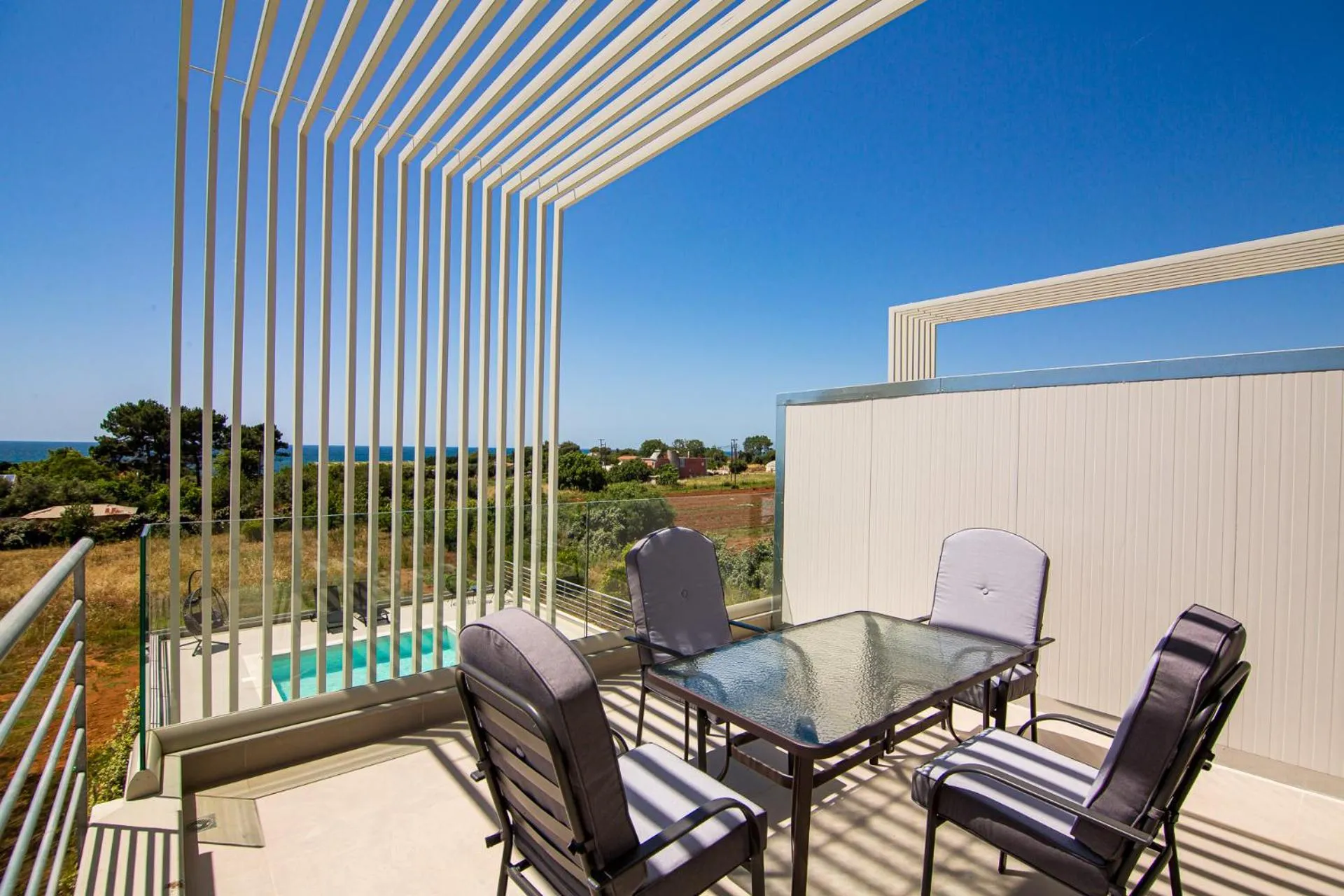 Patio in IO Luxury Pool & Hot Tub Suites
