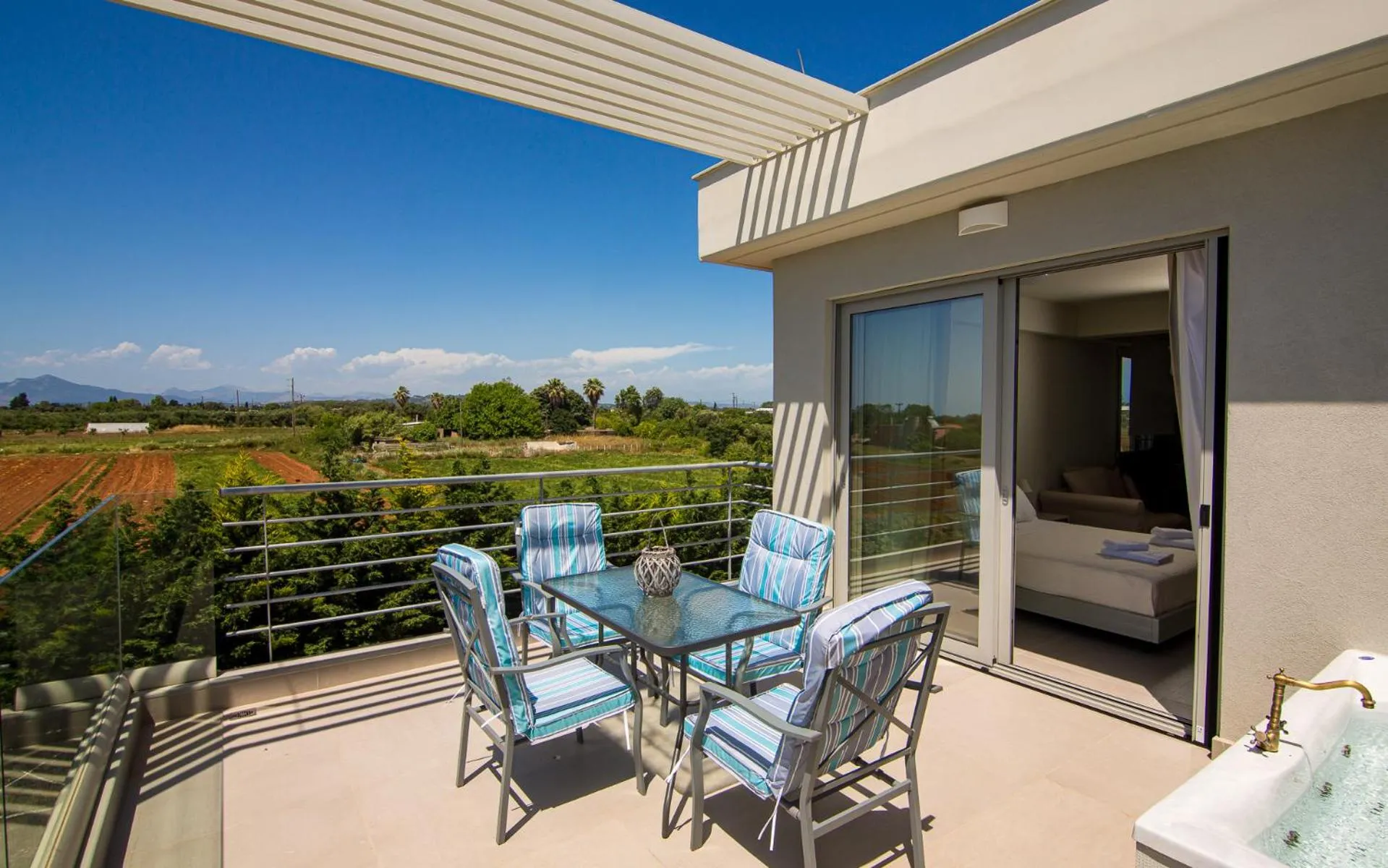 Patio in IO Luxury Pool & Hot Tub Suites