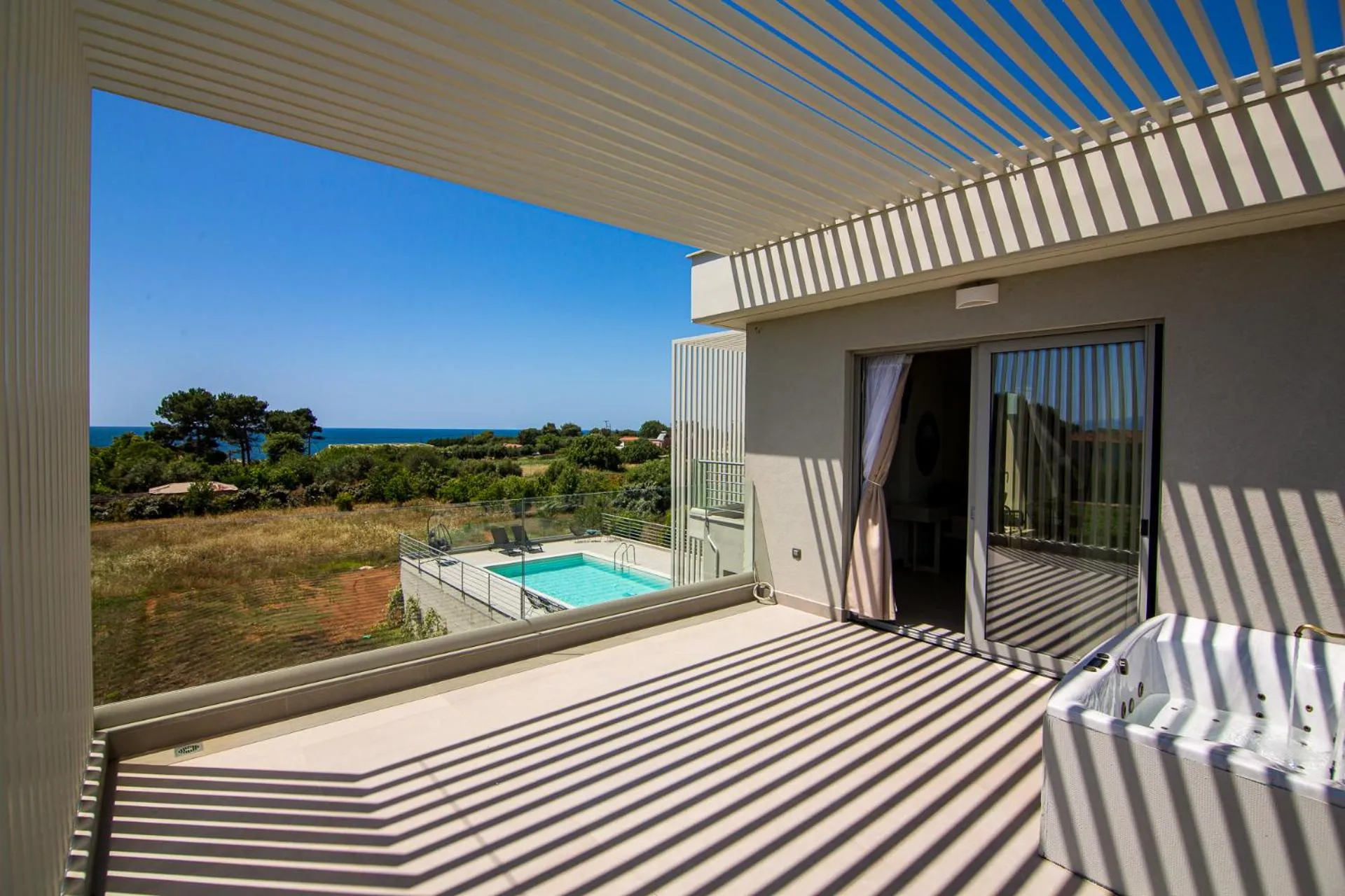 Patio in IO Luxury Pool & Hot Tub Suites