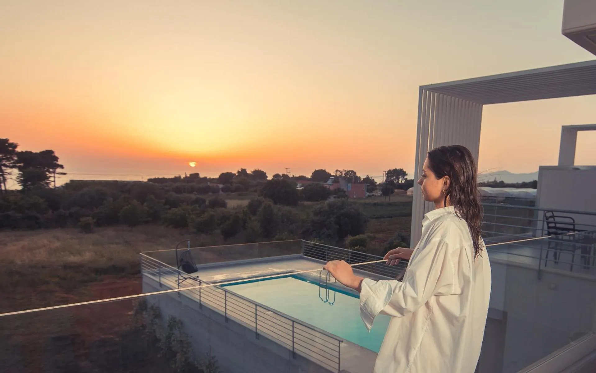 Natural landscape in IO Luxury Pool & Hot Tub Suites