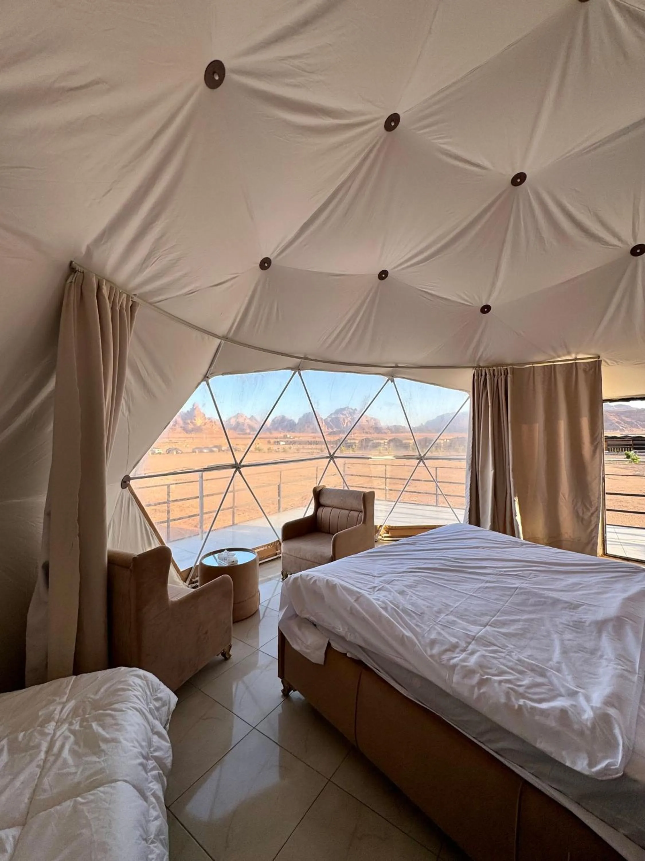 Bed in Jabal Rum Camp