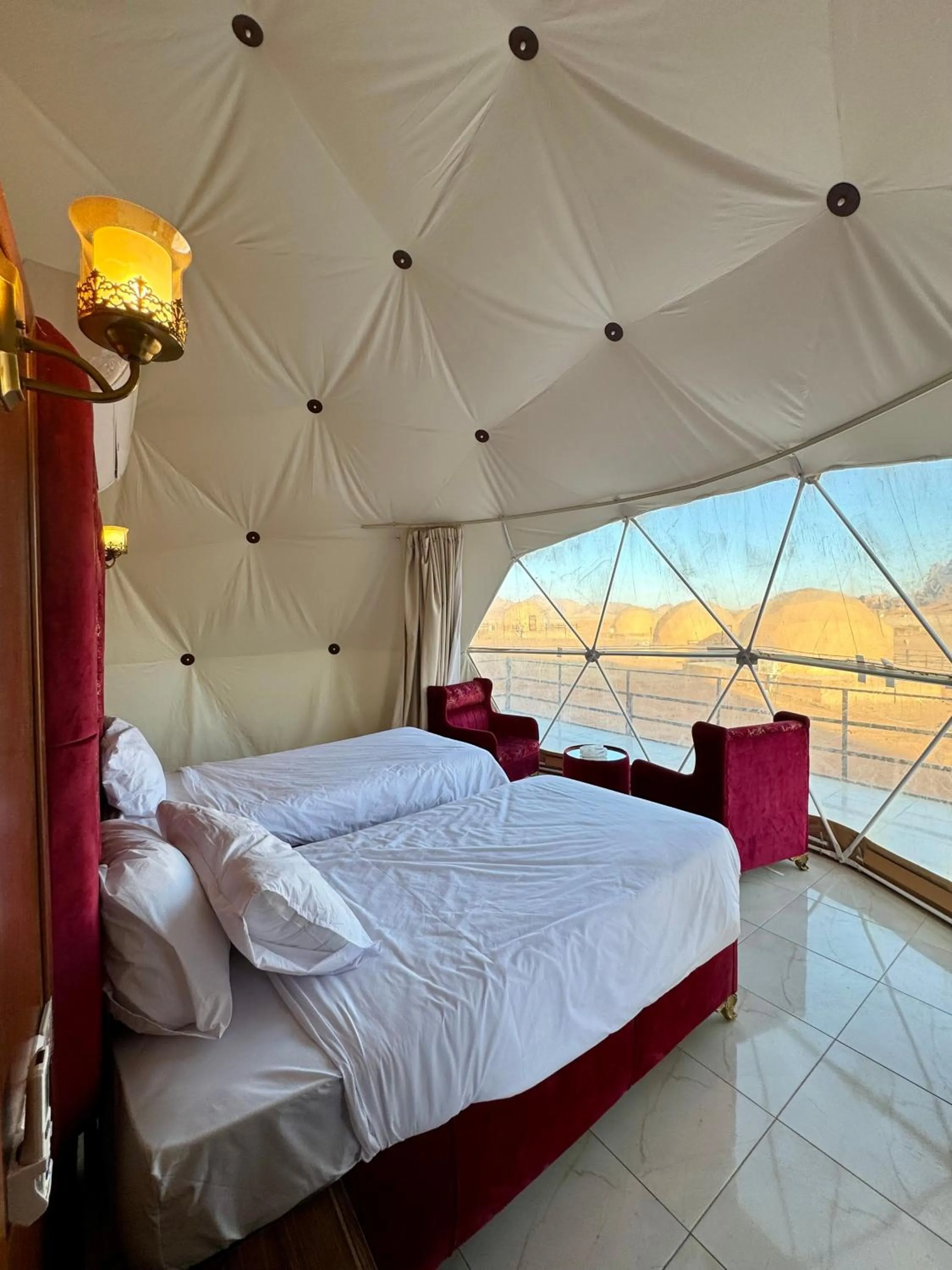 Bed in Jabal Rum Camp