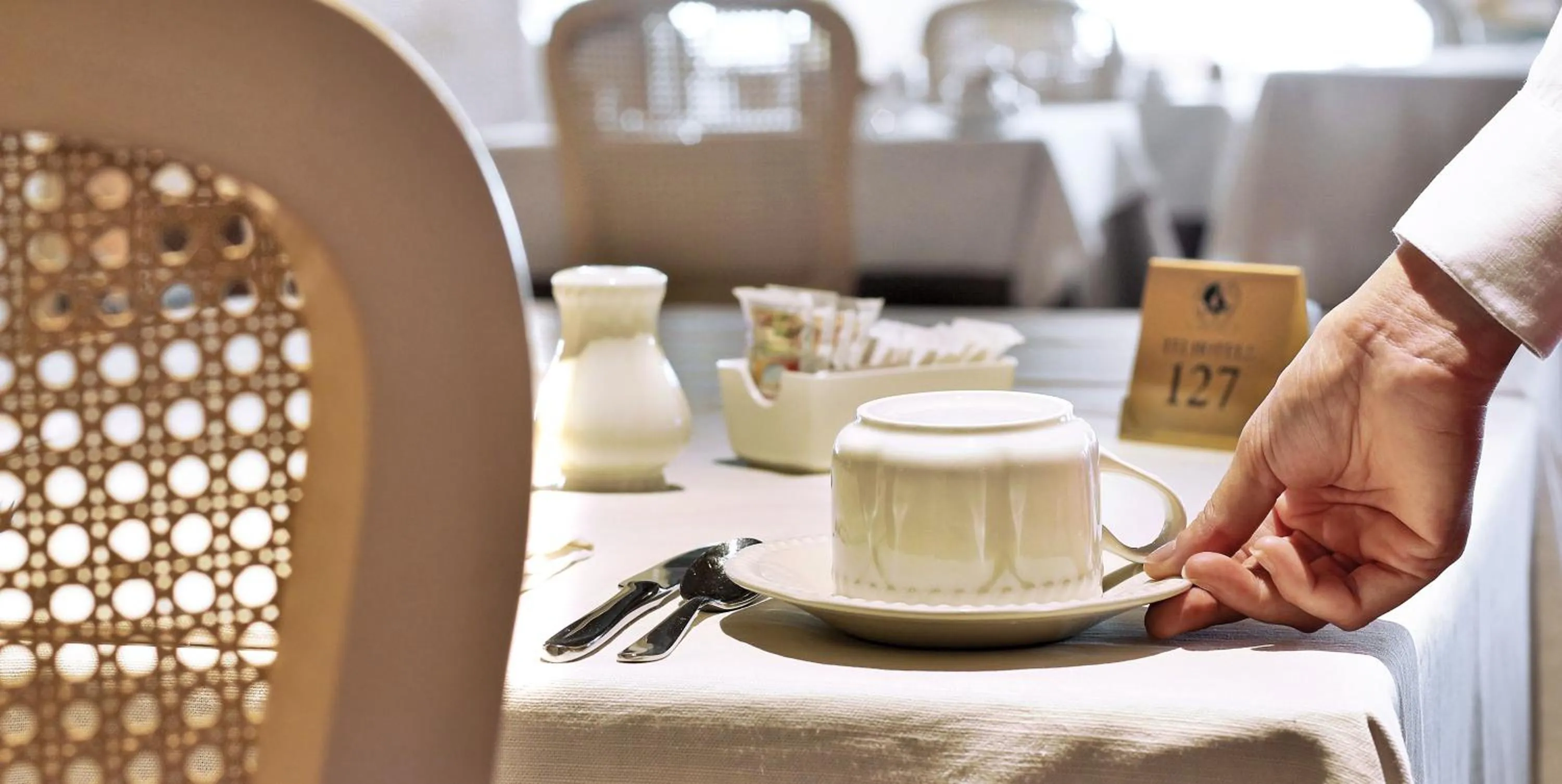 Buffet breakfast in Grand Hotel Smeraldo Beach