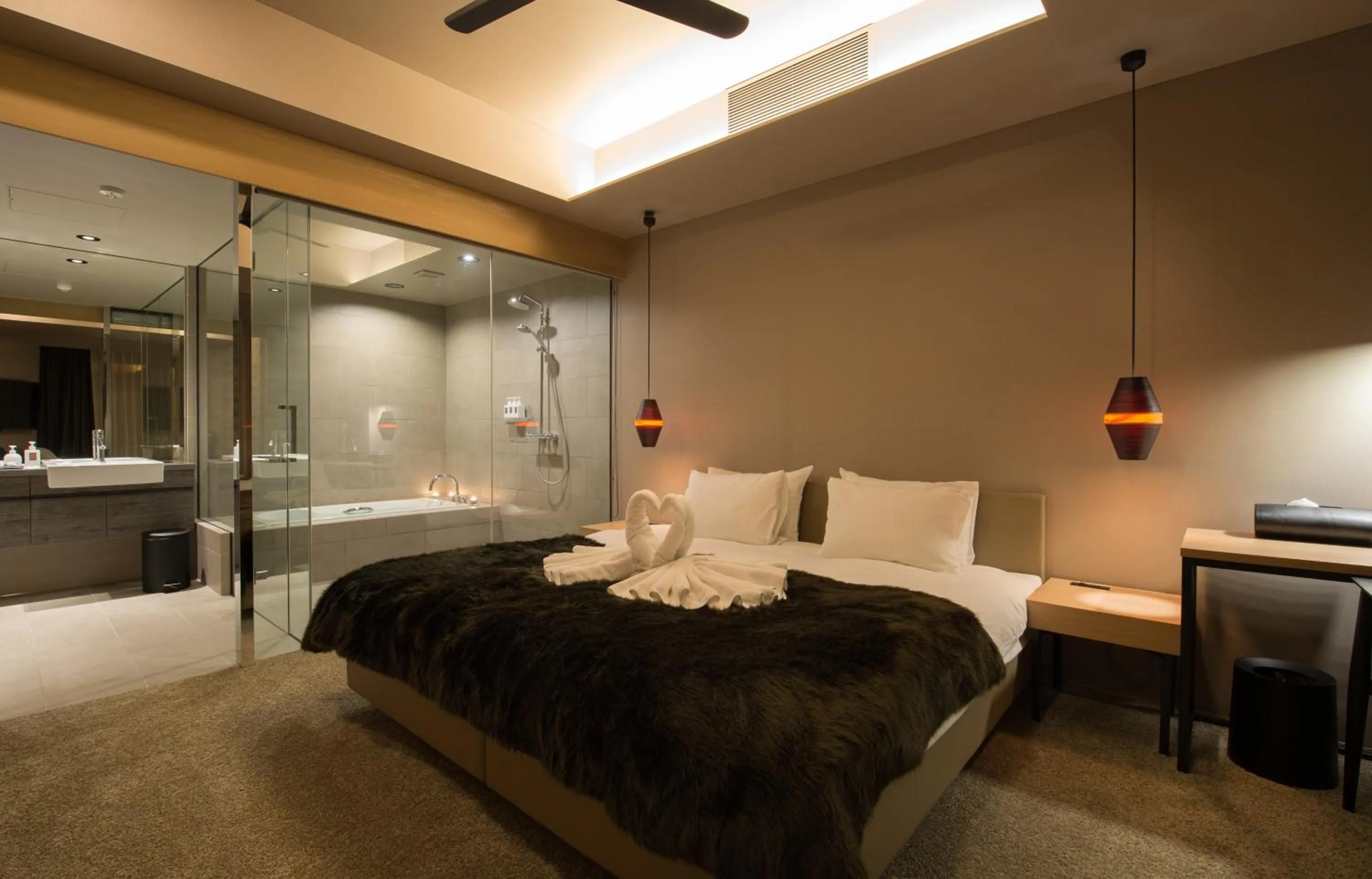 Bedroom, Bed in Aspect Luxury Apartments by H2 Life
