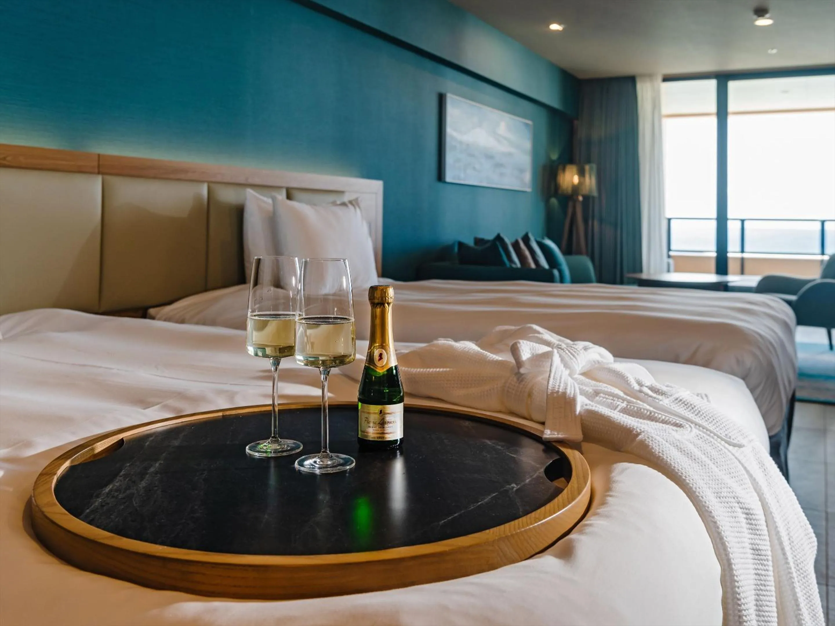 Bed in AQUASENSE Hotel & Resort