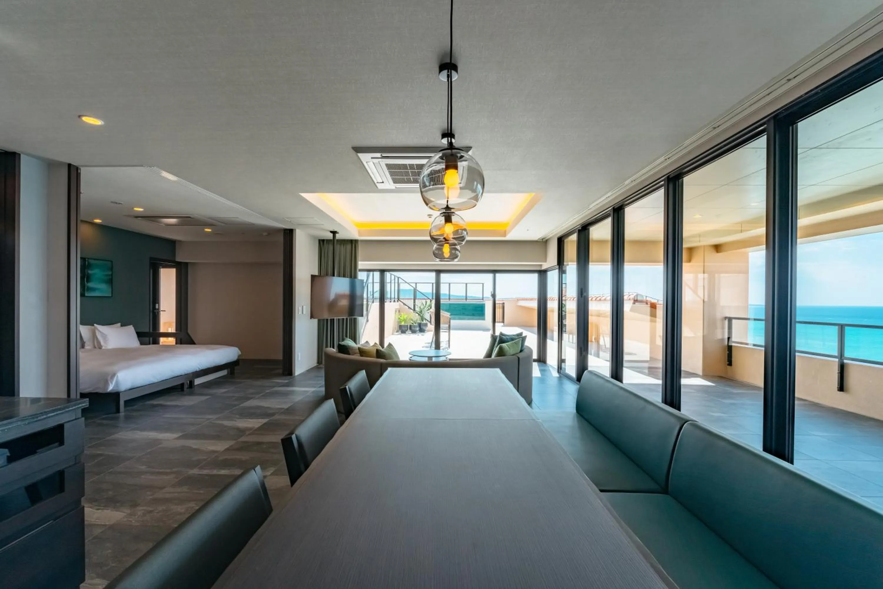 Living room, Bed in AQUASENSE Hotel & Resort