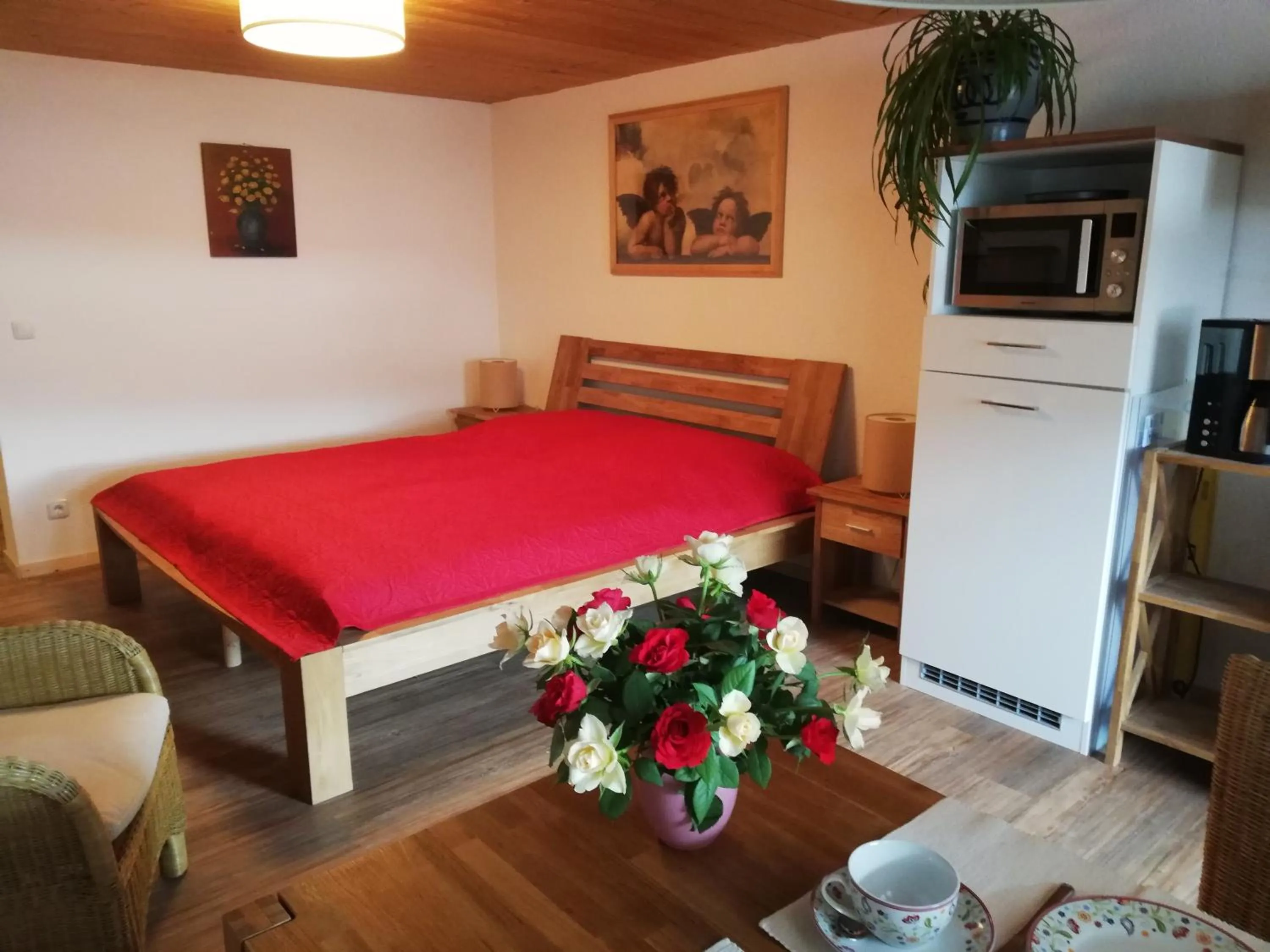 Bedroom, Bed in Ferienhof Müller Vorderburg