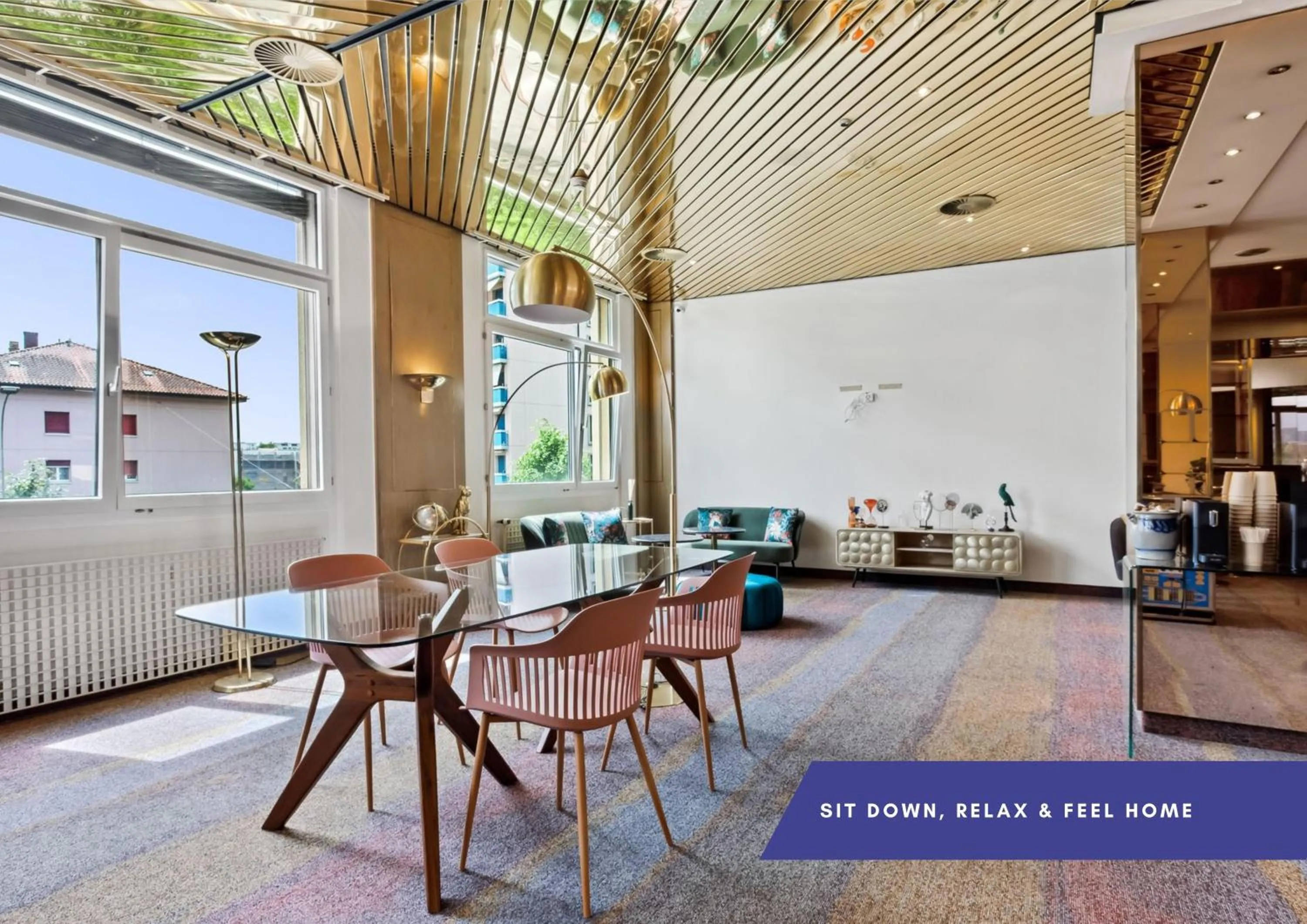 Living room in becozy Au Parc Retro Edition Self-Check-In Rooms & Studios Fribourg