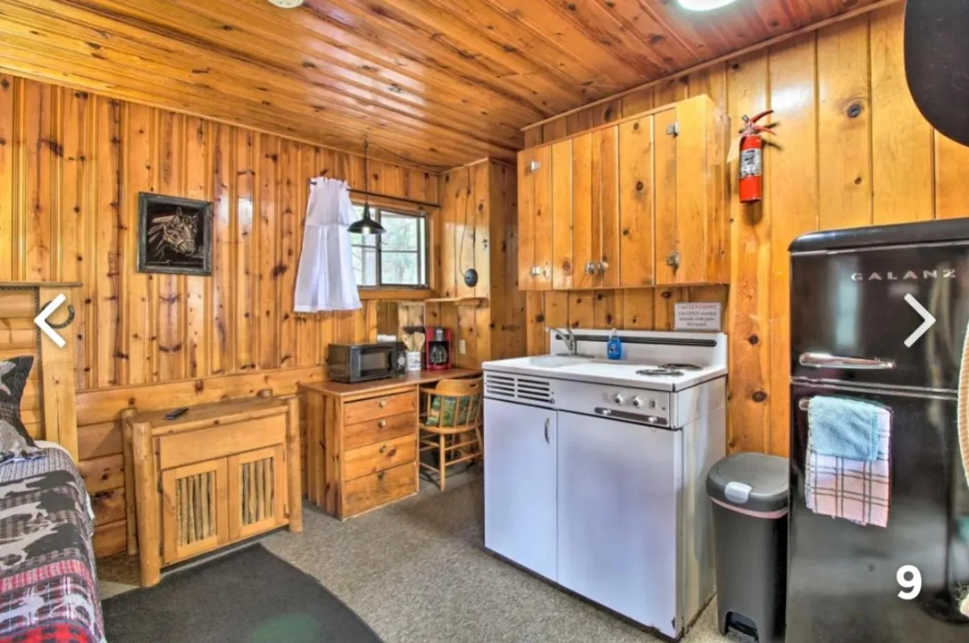 Kitchen or kitchenette in Hidden Rest Cabins and Resort