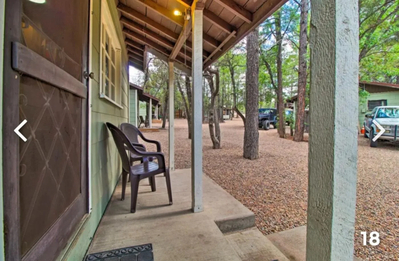 Patio in Hidden Rest Cabins and Resort
