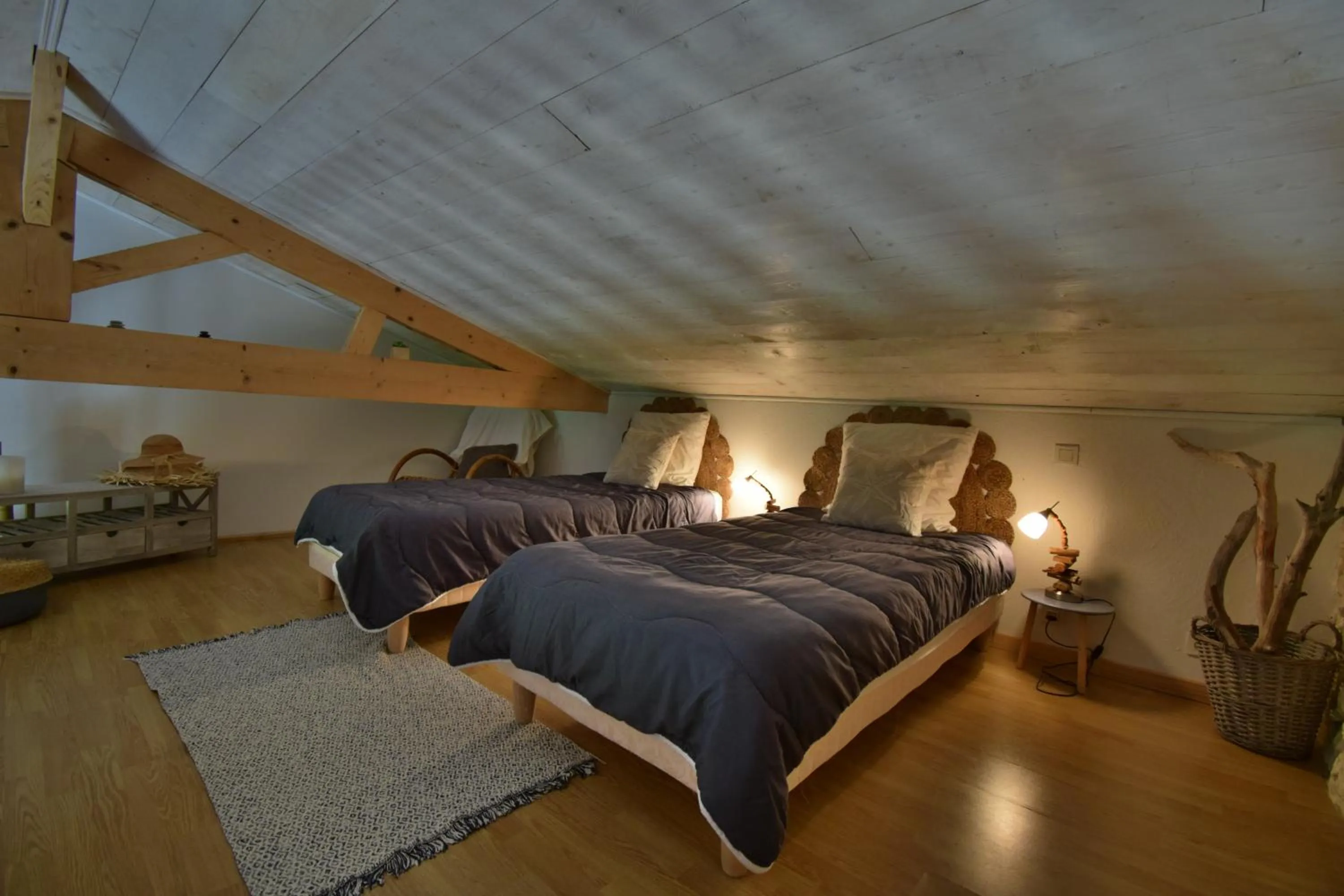 Bed in Chambre d'hôtes Le Bol d'Air avec jacuzzi