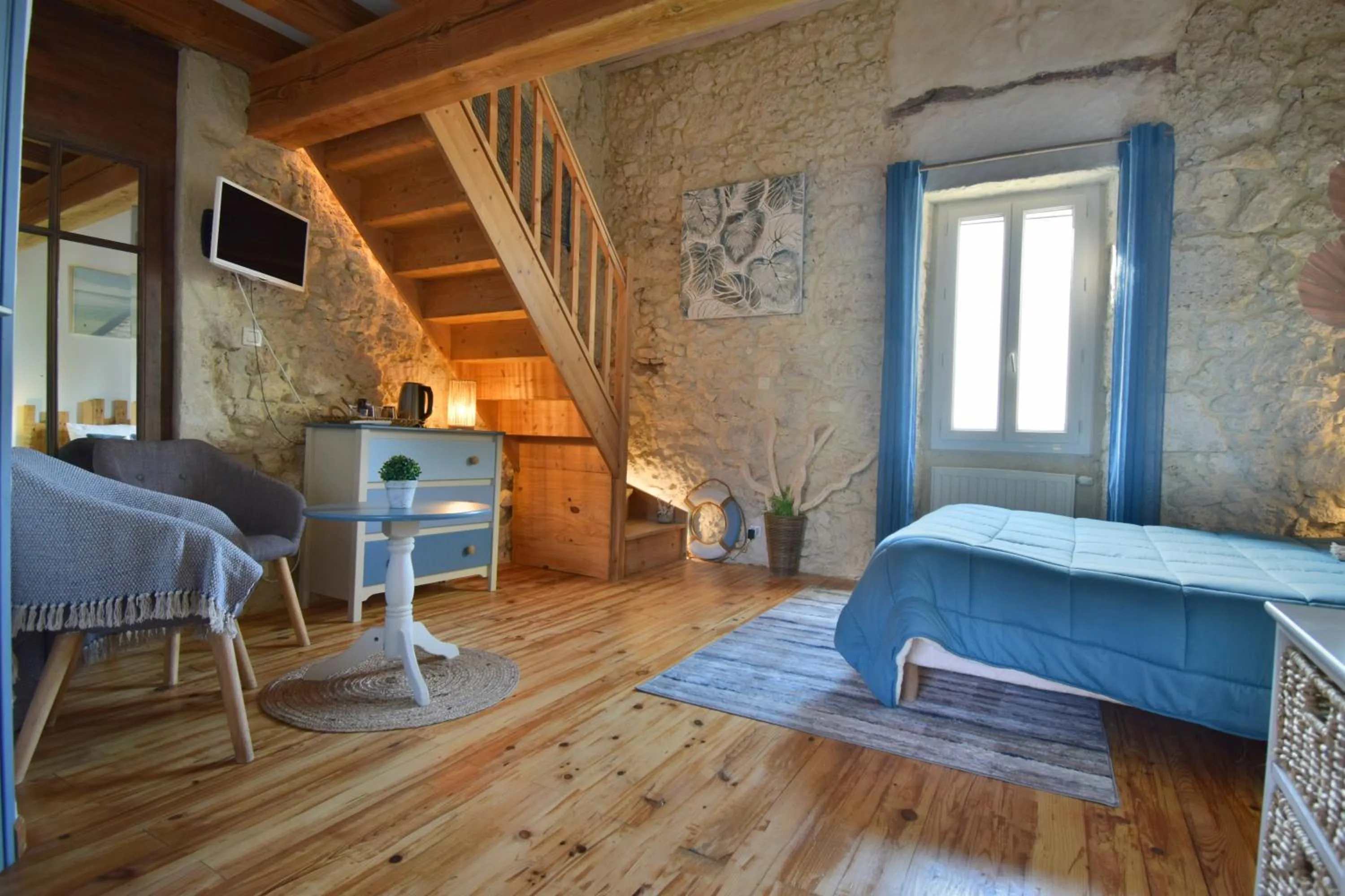 Bed in Chambre d'hôtes Le Bol d'Air avec jacuzzi