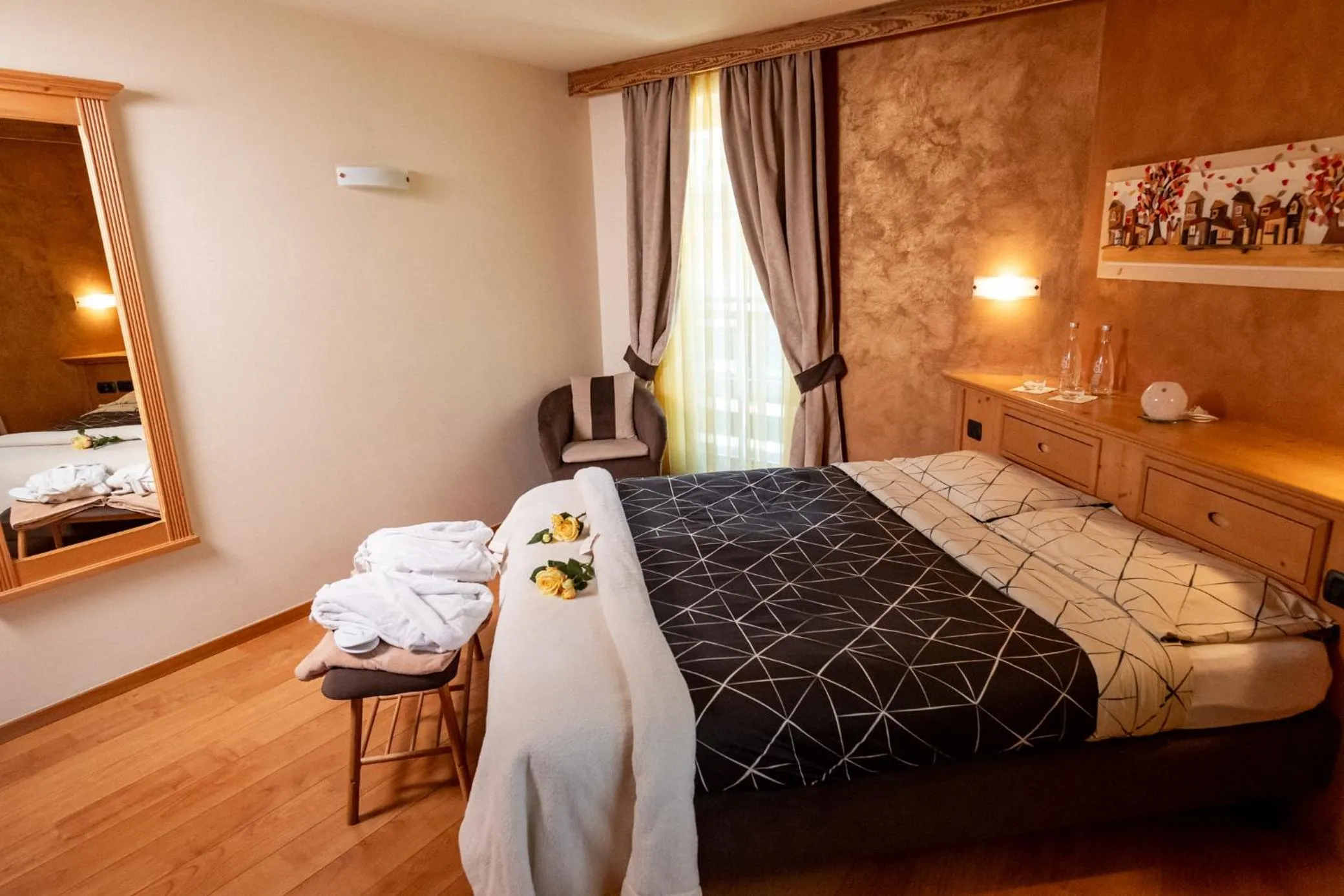 Bed in Romantic Charming Hotel Rancolin