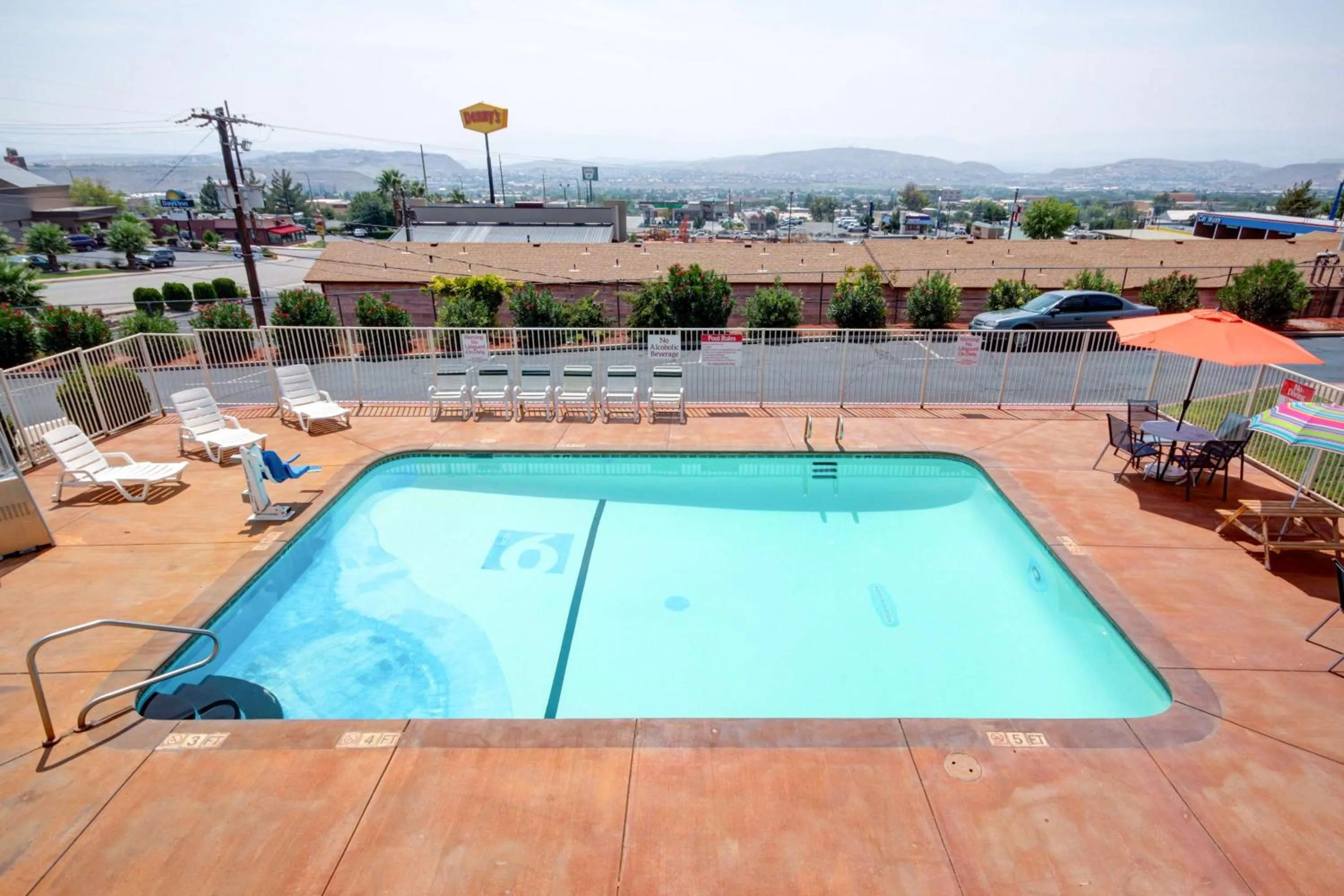 Pool view in Motel 6 Saint George, UT