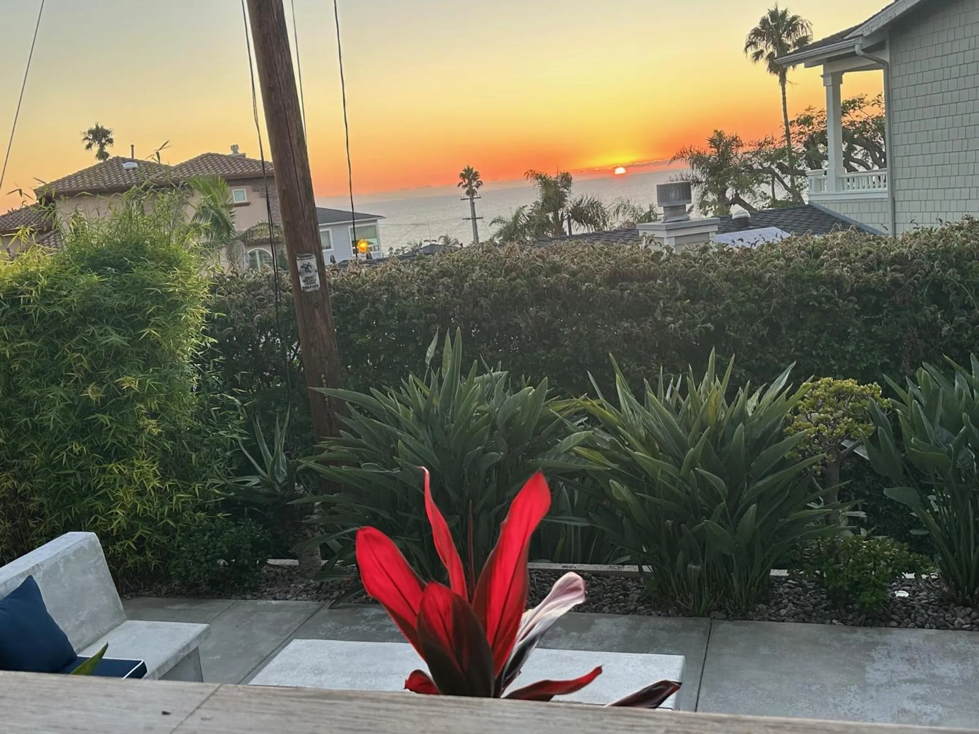 Patio in Contemporary Ocean Sunset Views with Firepit Pt Loma close to PLNU