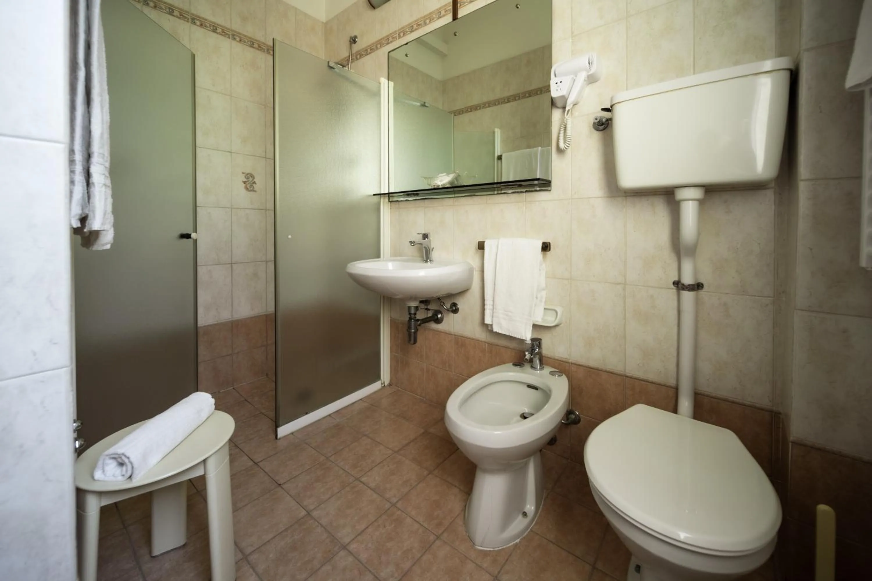 Shower in Hotel Rosabianca