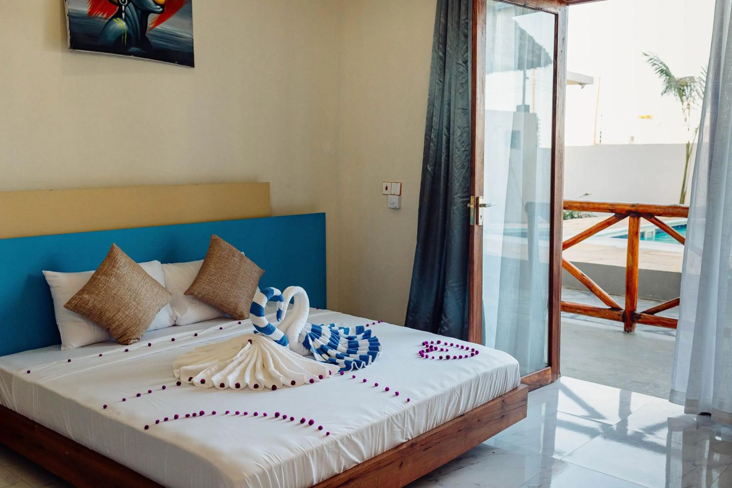 Bedroom in Ocean Breeze Hotel