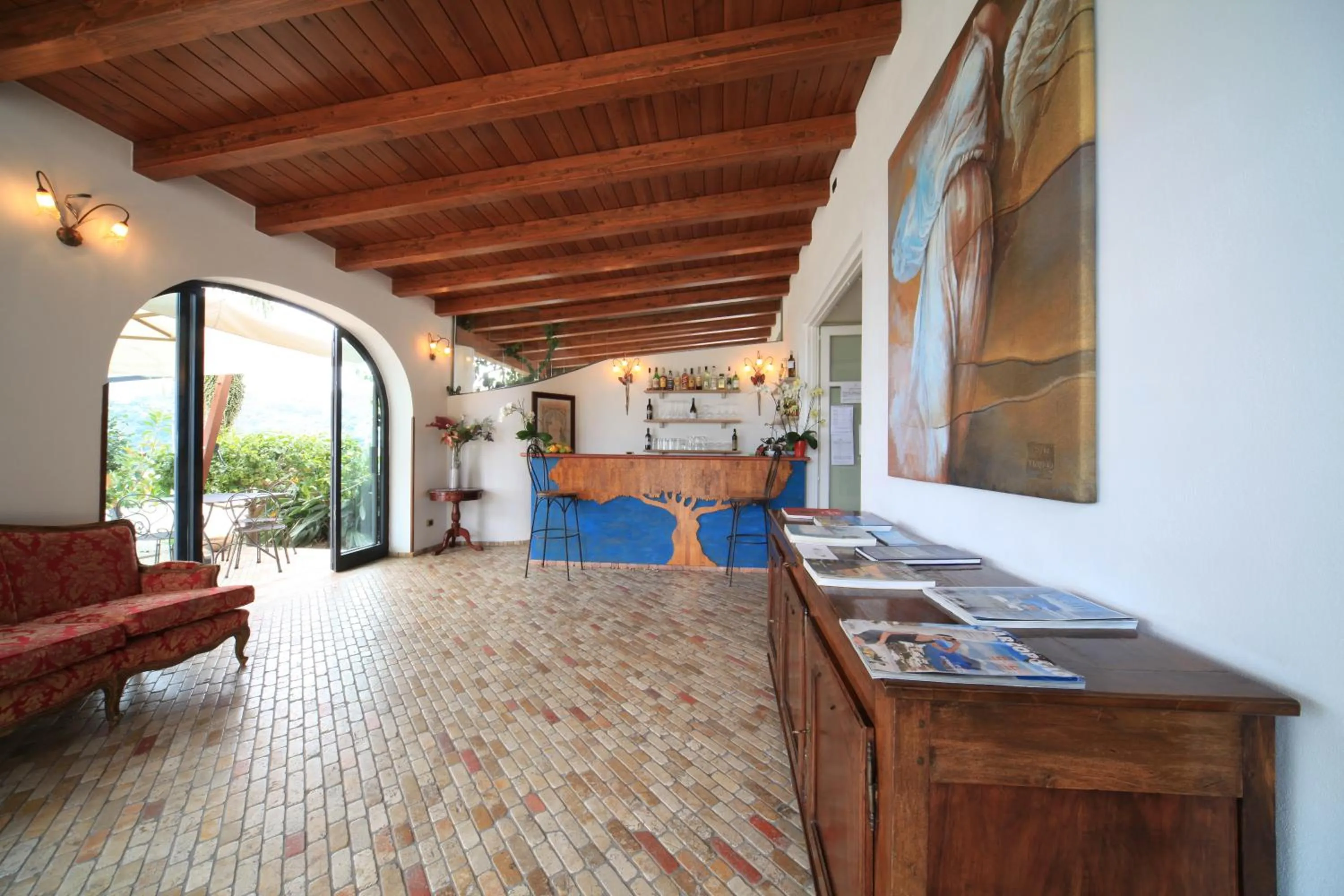 Lobby or reception in Hotel Villa Enrica - Aeolian Charme