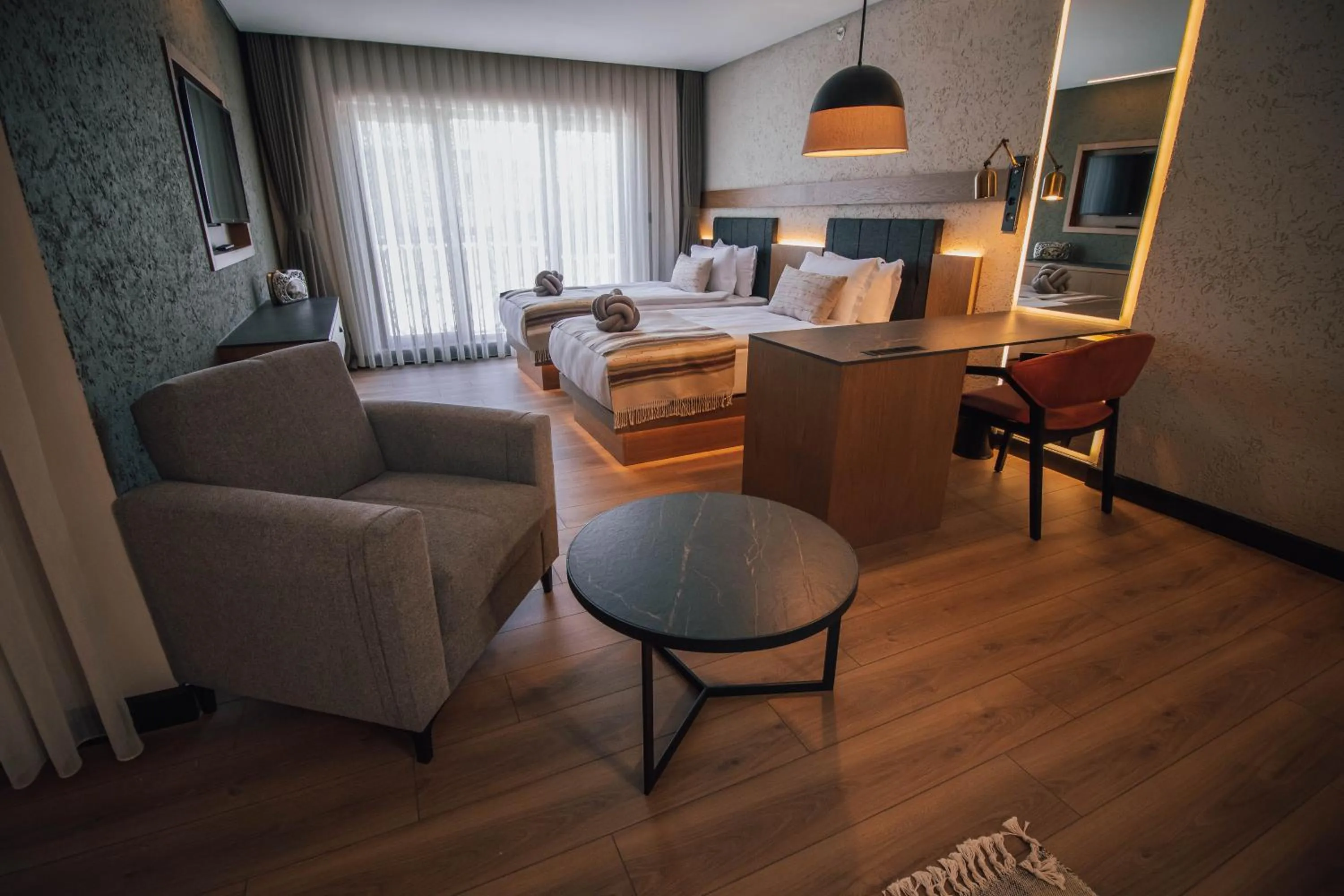 Living room, Bed in Panagia Premier Trabzon