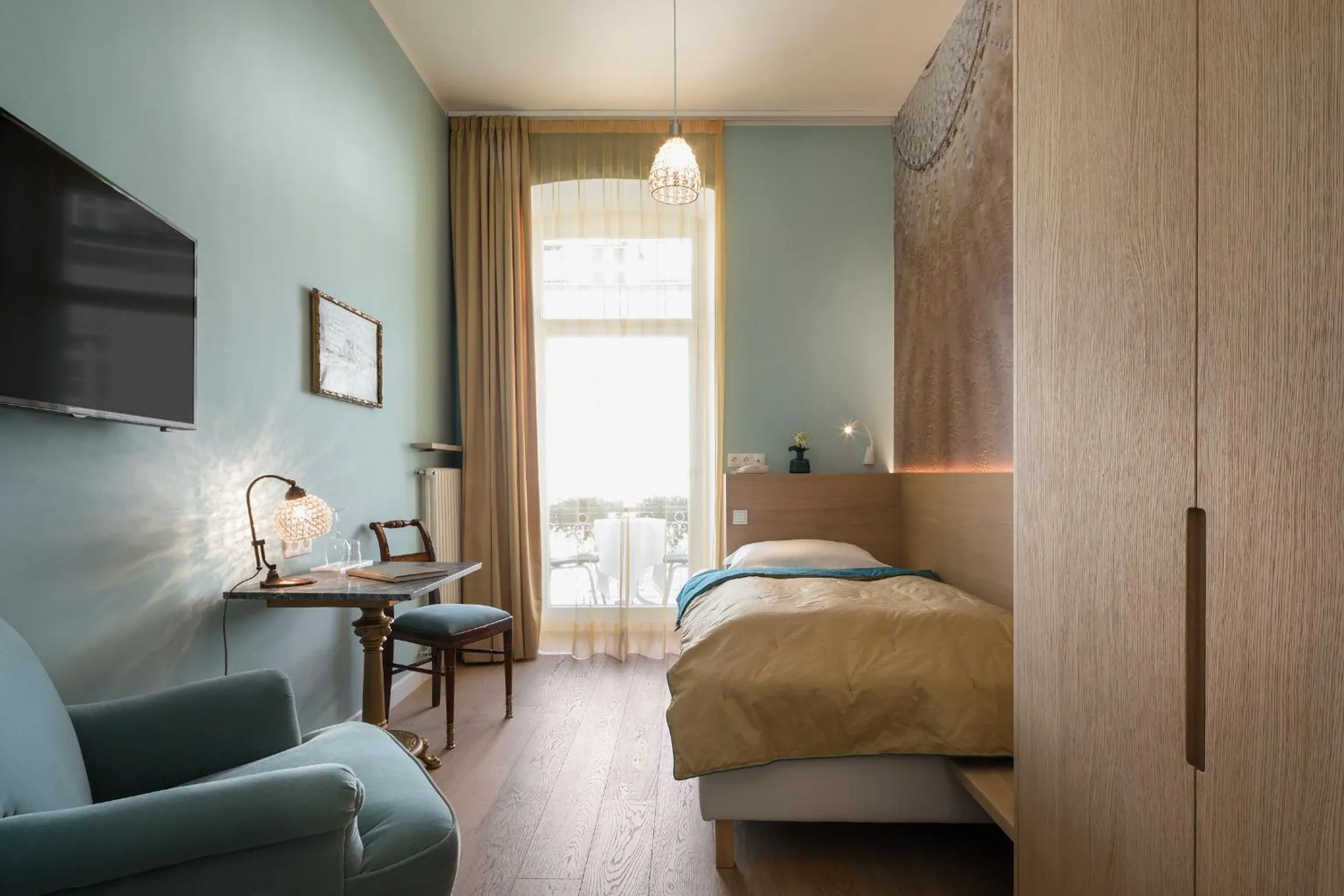 Bedroom, Bed in Hotel Europa Splendid