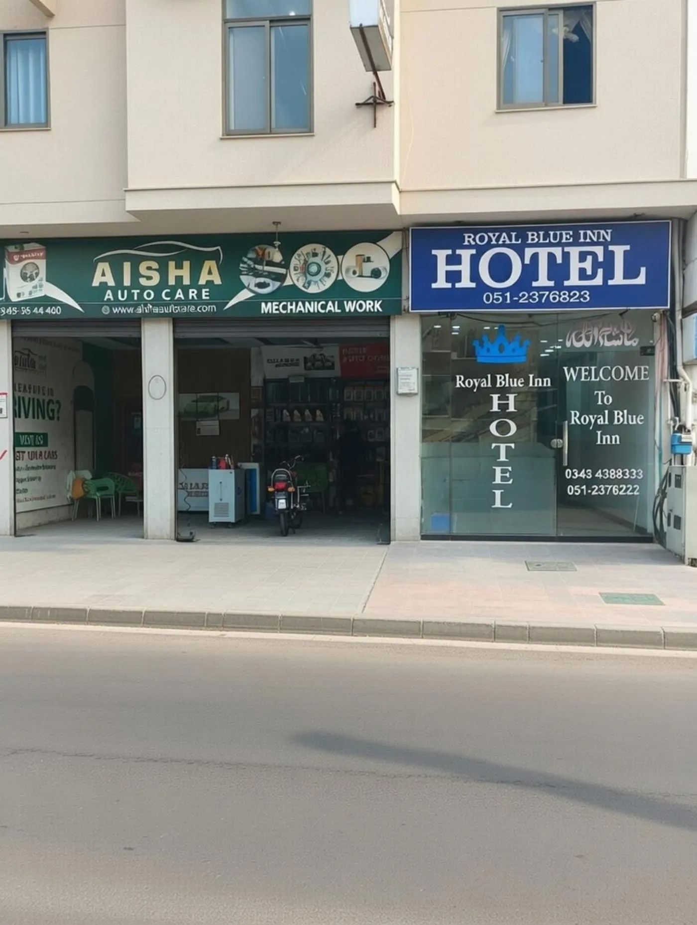 Property building in Royal Blue inn Hotel