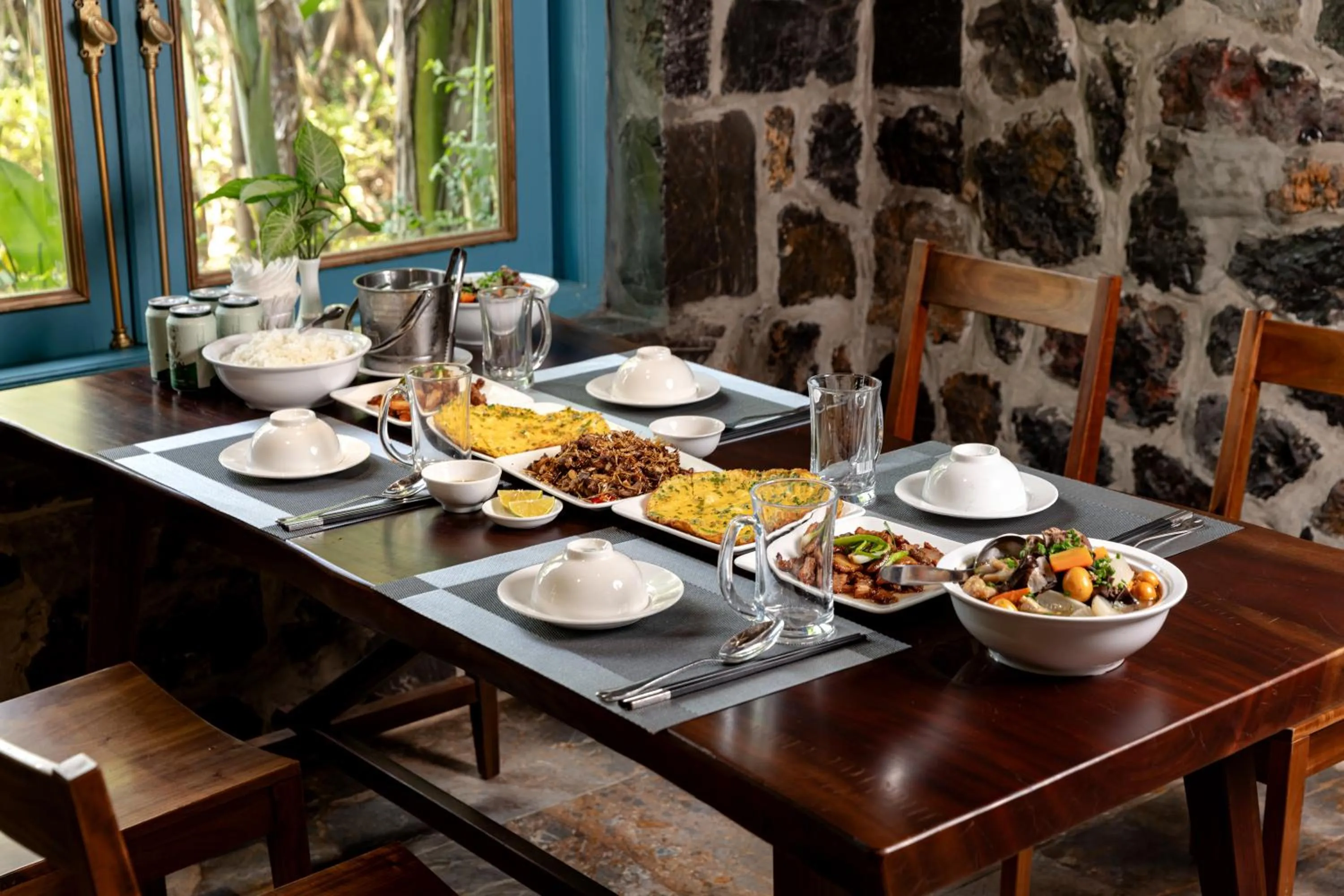 Food in ChezCao Rice Field Ecolodge Ninh Binh