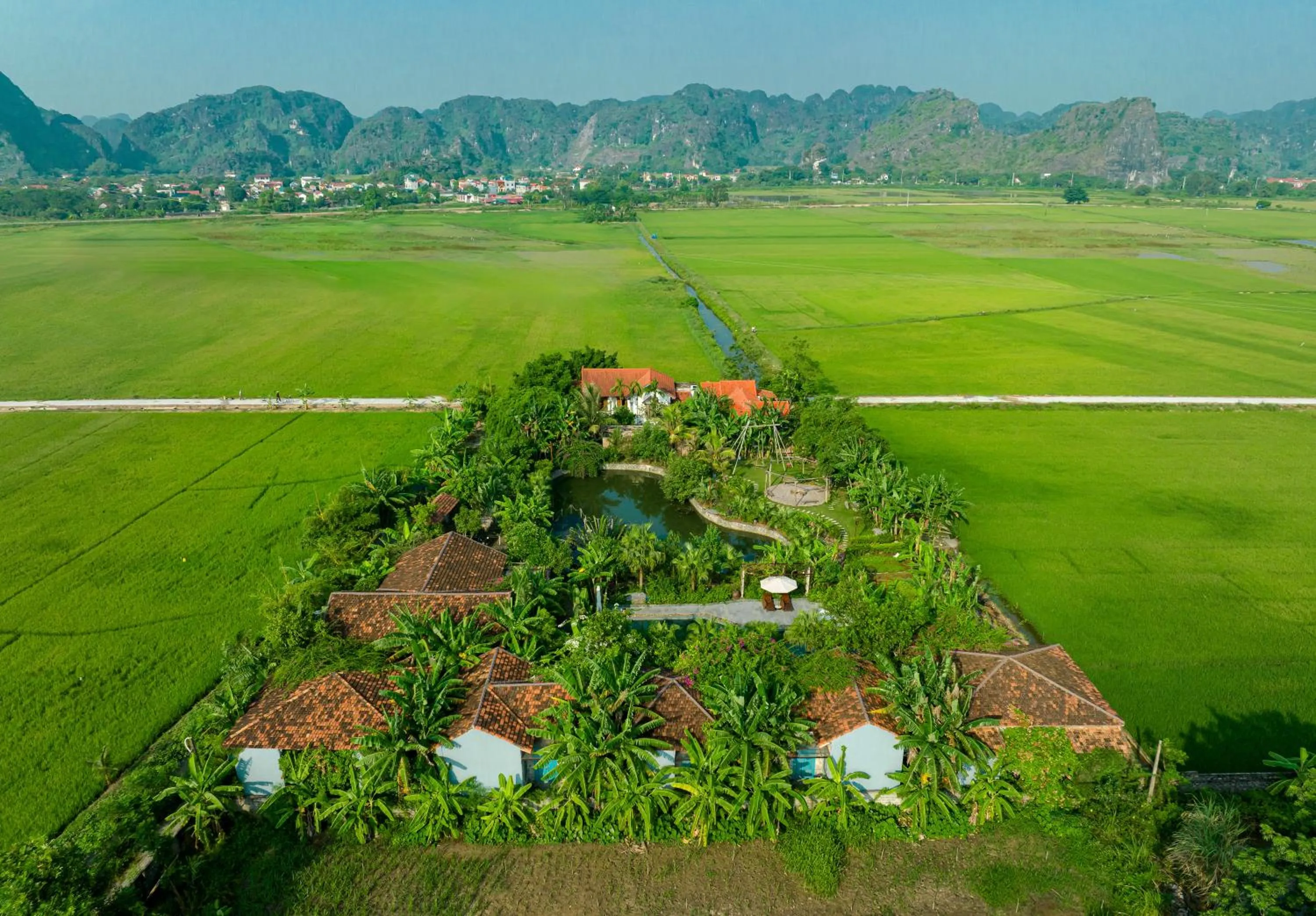 Bird's eye view in ChezCao Rice Field Ecolodge Ninh Binh