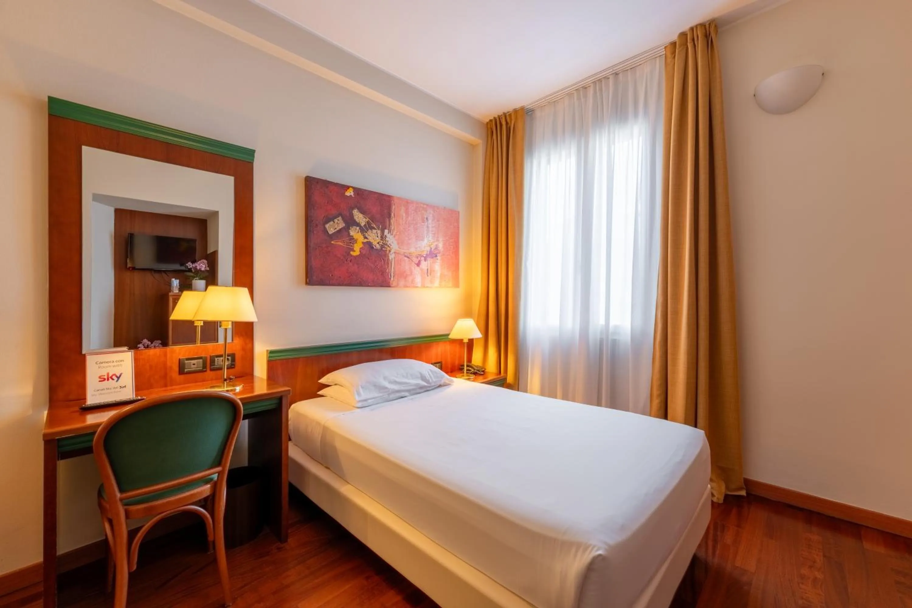 Decorative detail, Bed in Hotel Raffaello