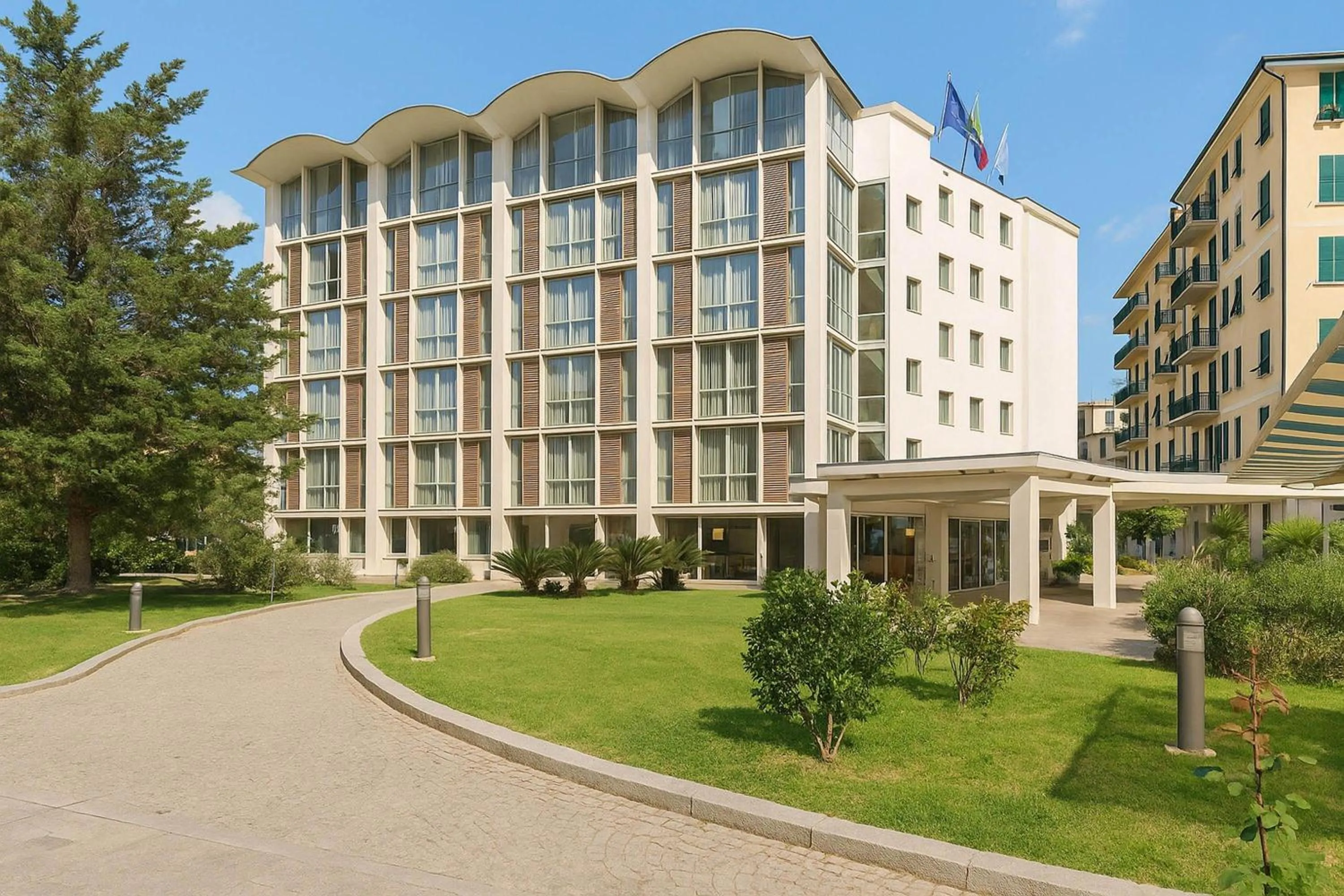 Property building in B&B HOTEL Imperia Rossini al Teatro