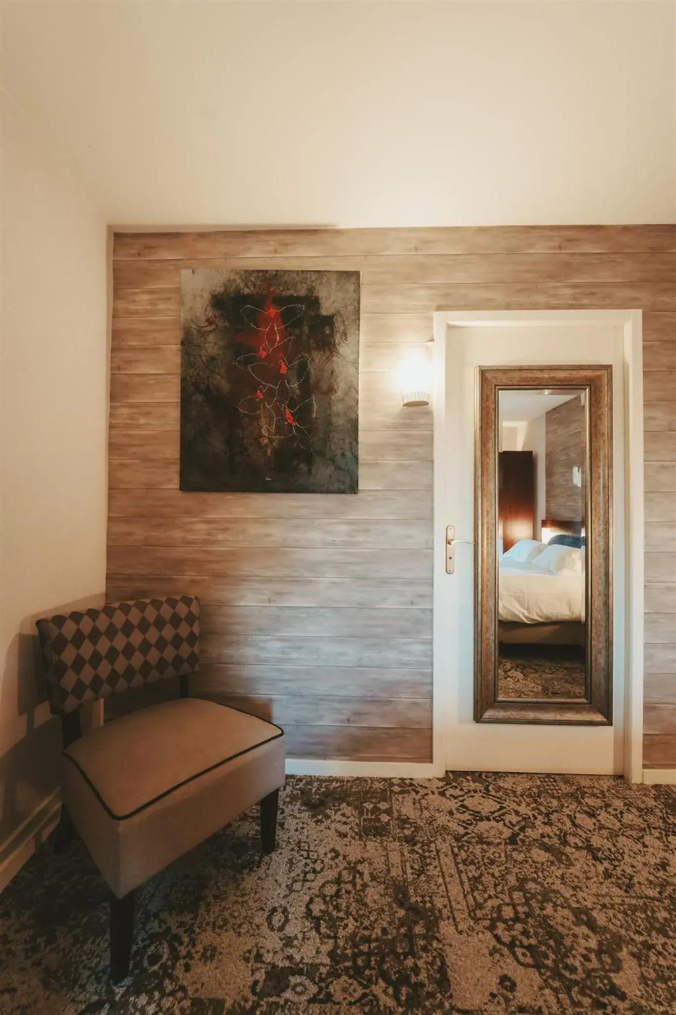 Superior Double Room in Logis Hôtels Château de La Barge Superior Double Room in Logis Hôtels Château de La Barge