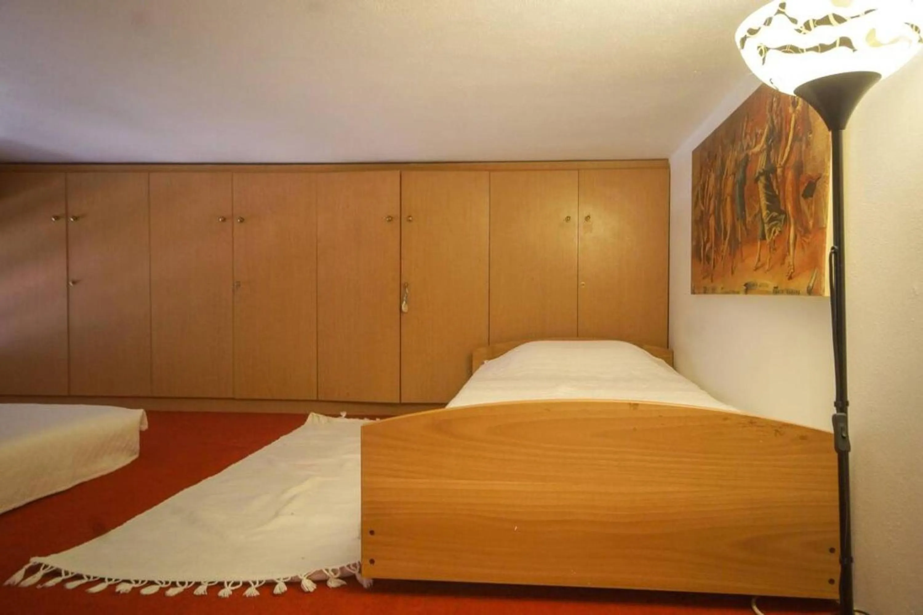 Bed in Violeta's Seaview Apartment in Rhodes