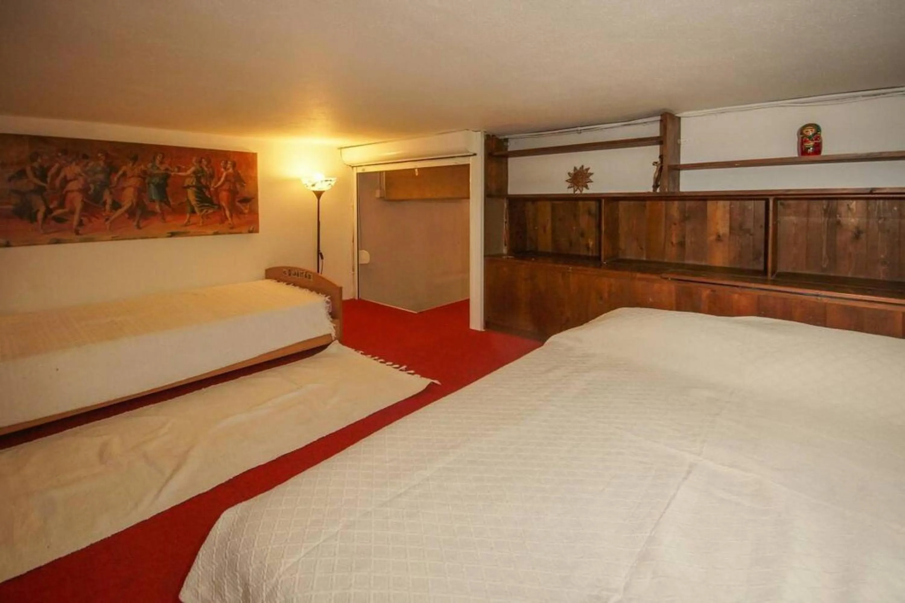 Bed in Violeta's Seaview Apartment in Rhodes