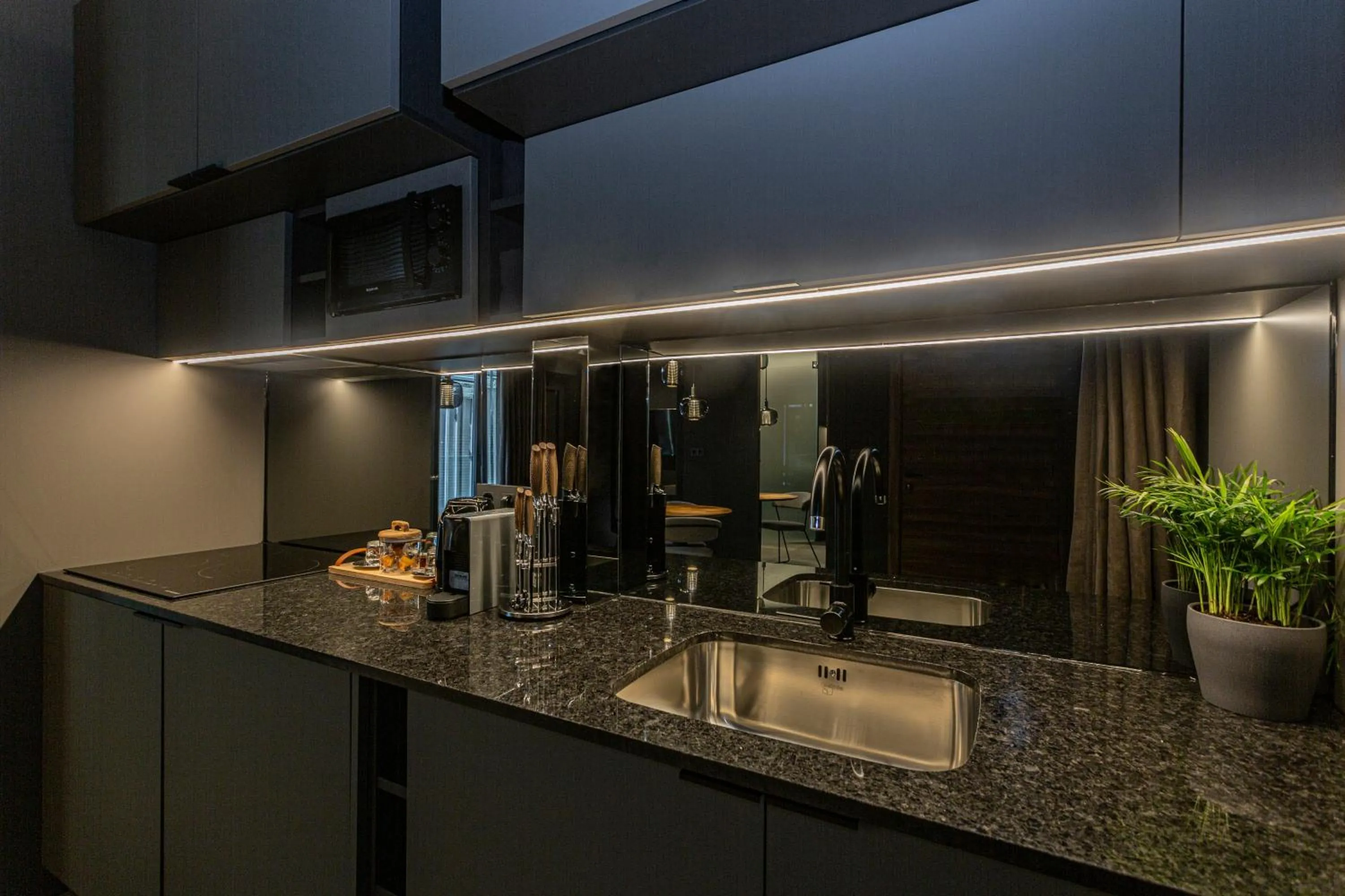 Kitchen or kitchenette in Apartaestudios Evolution Luxury