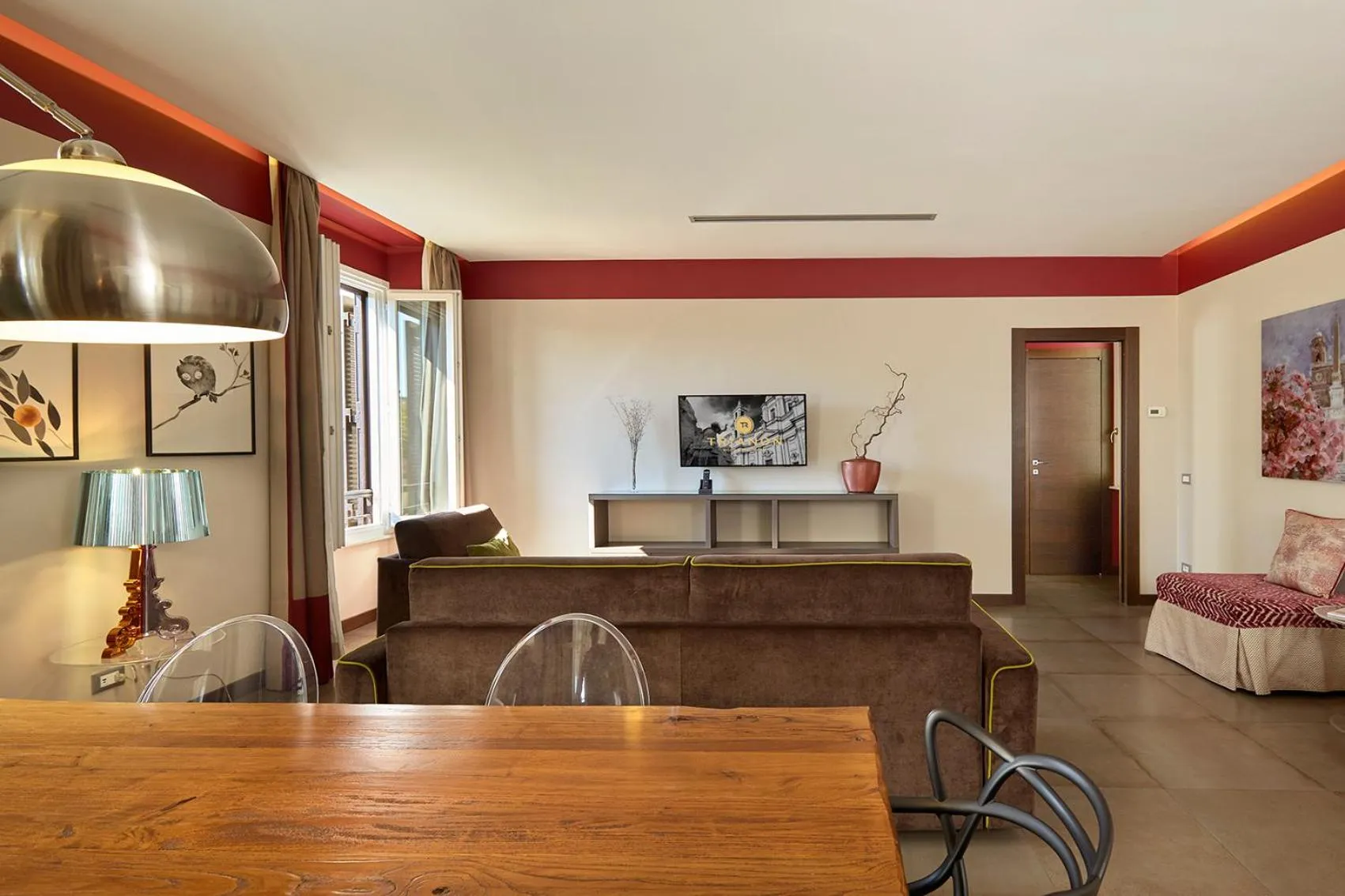Living room in Trianon Borgo Pio Aparthotel