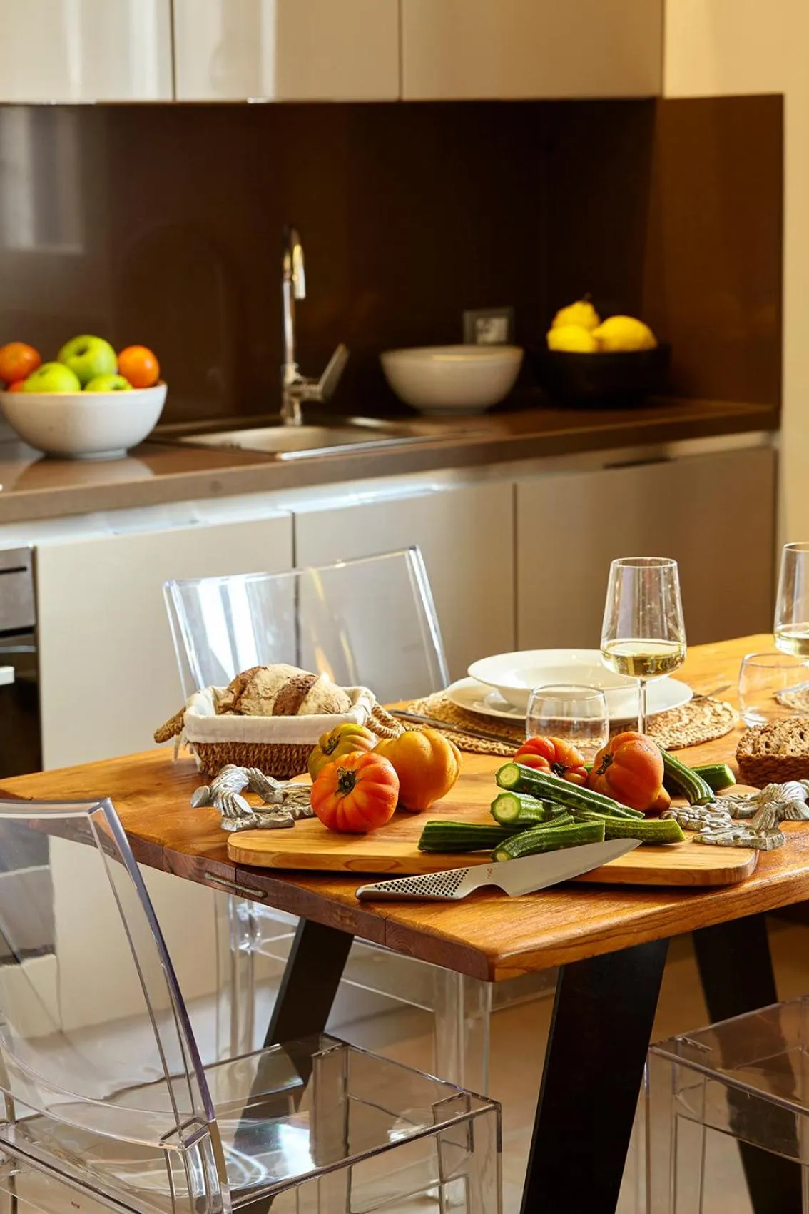 kitchen in Trianon Borgo Pio Aparthotel