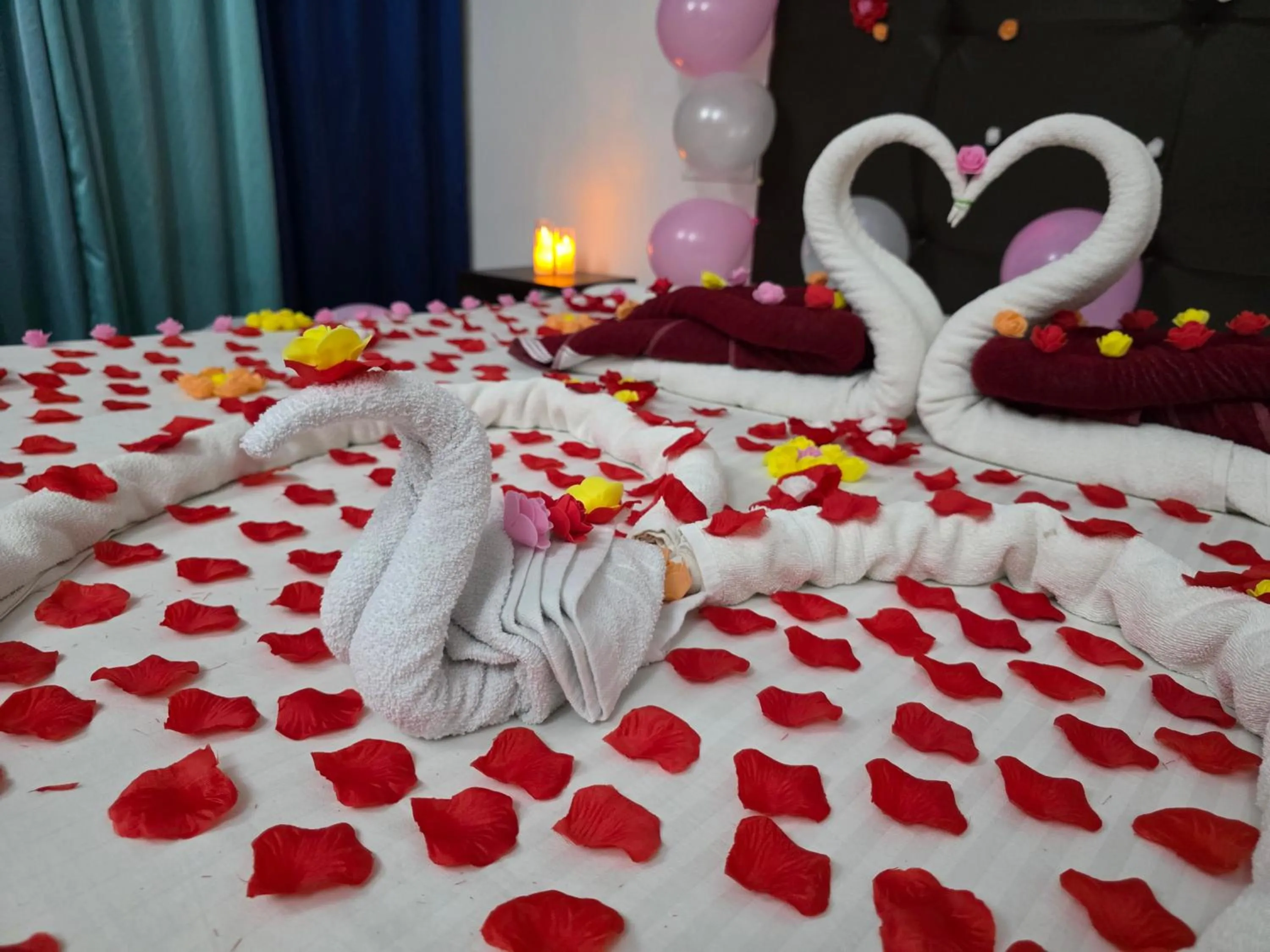 Bed in Lemon Grass Resort & Spa