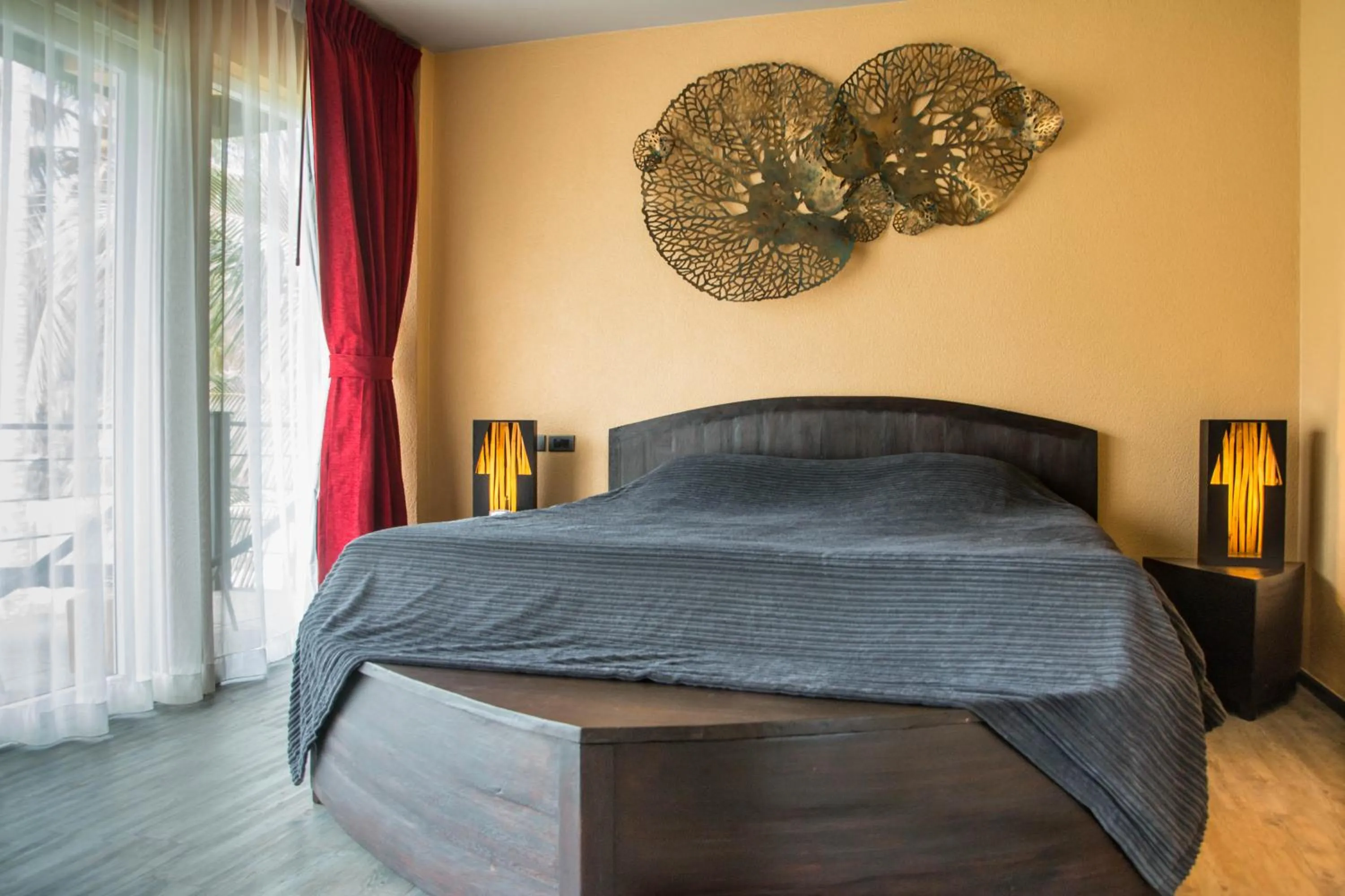 Bed in Shambhala Beach Resort