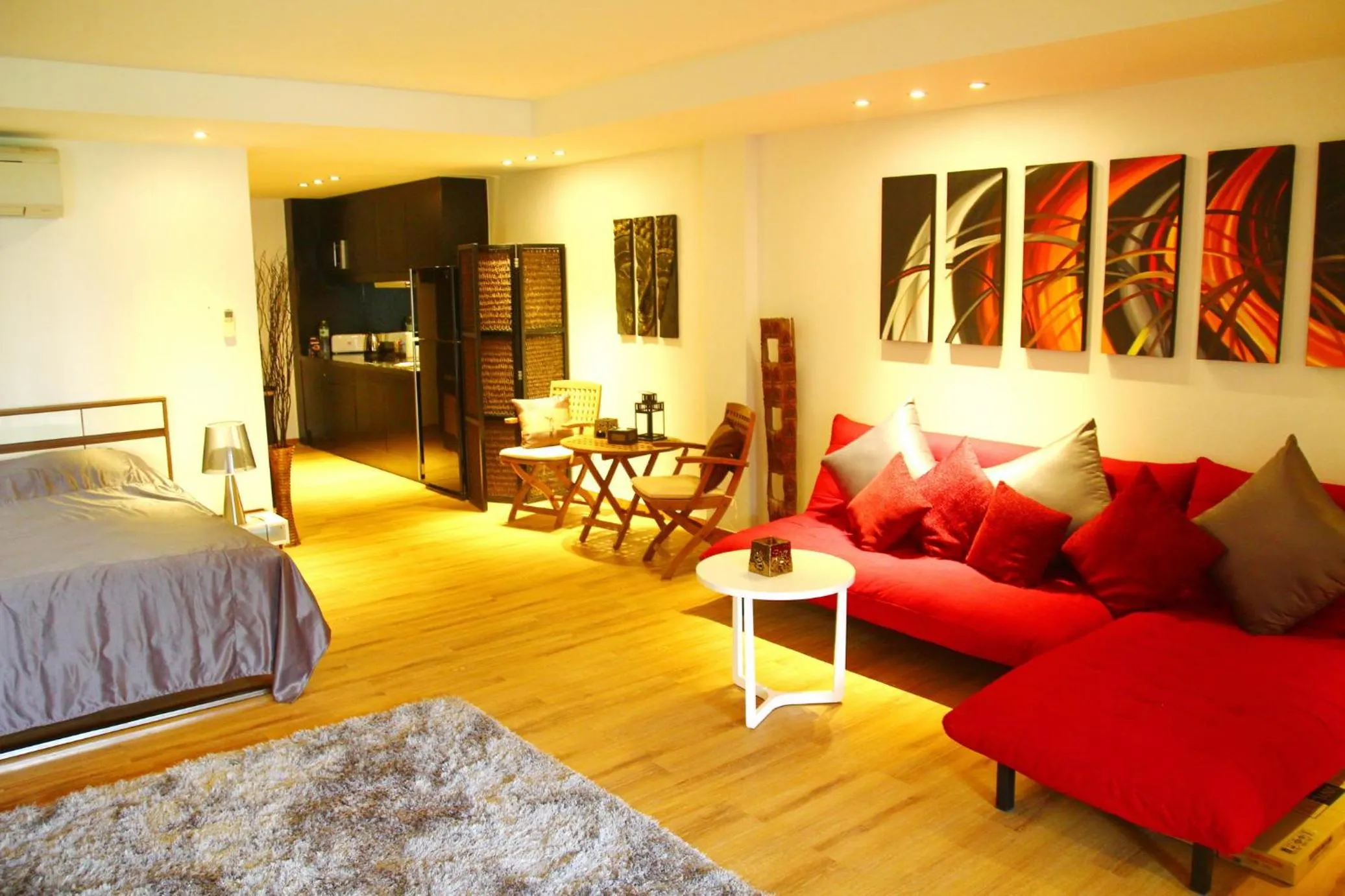 Bed in Shambhala Beach Resort