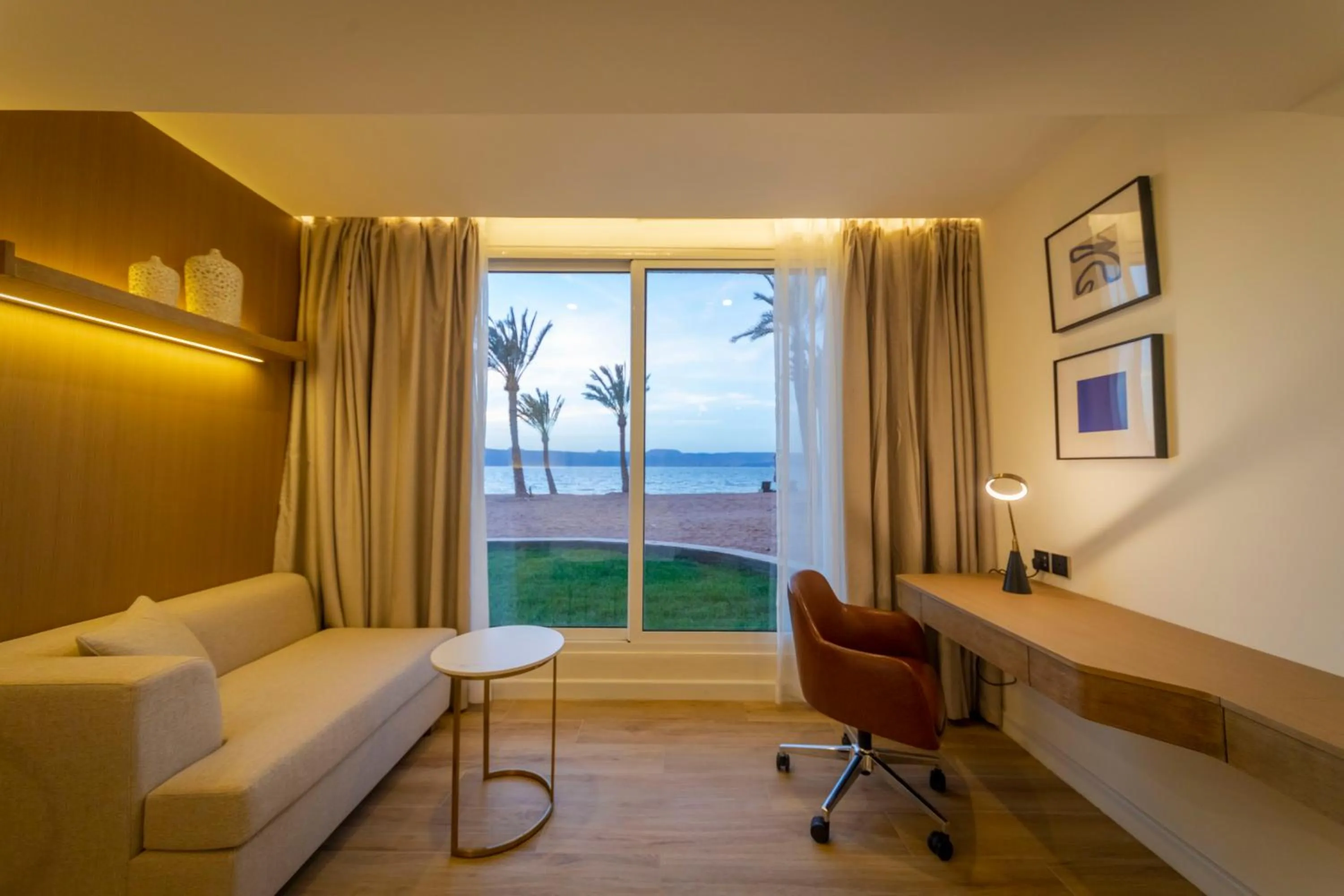 Seating area in Luxotel Aqaba Beach Resort & Spa Only 15 years plus