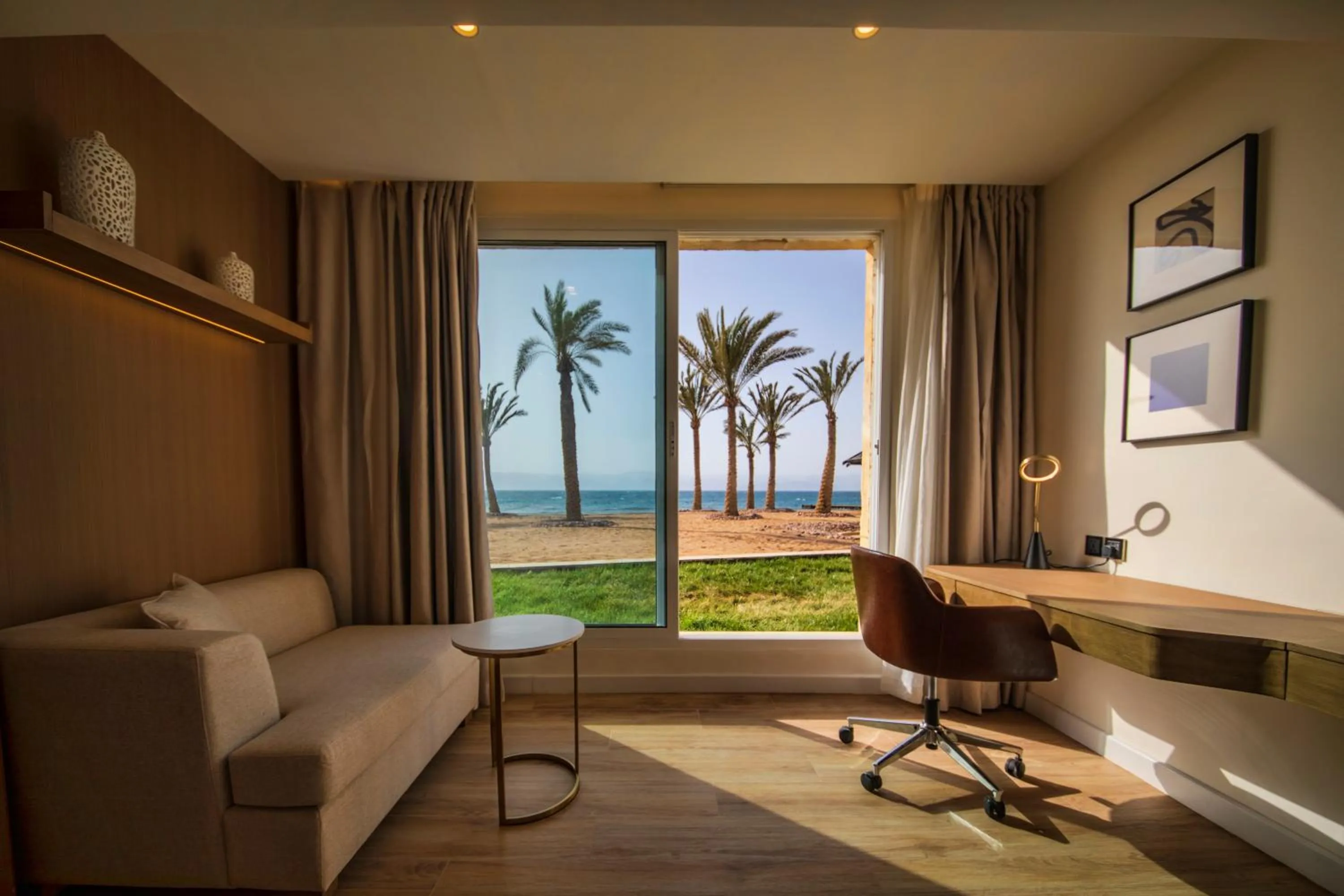 Seating area in Luxotel Aqaba Beach Resort & Spa Only 15 years plus