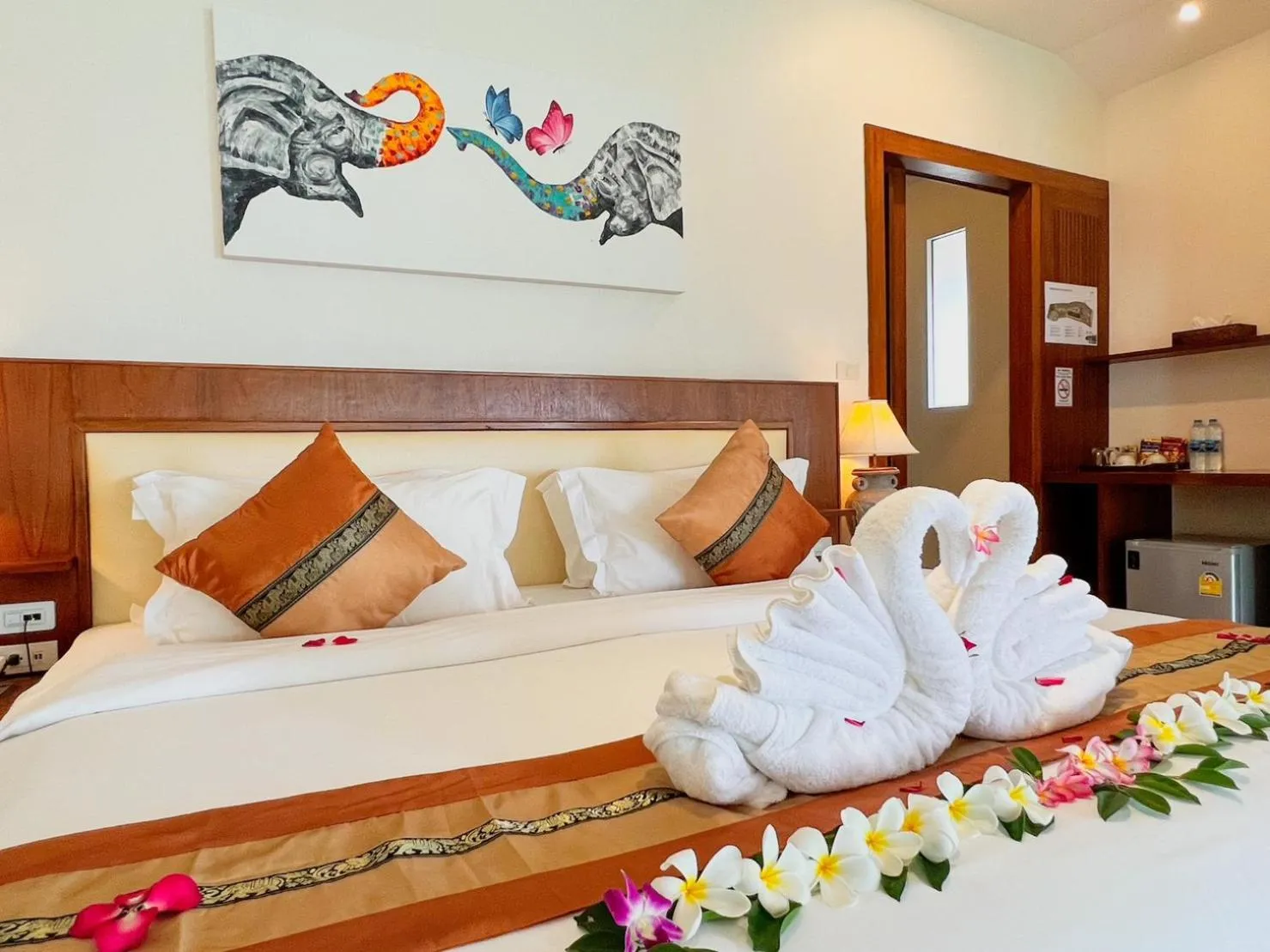 Bed in Aura Samui Best Beach Hotel - SHA Plus