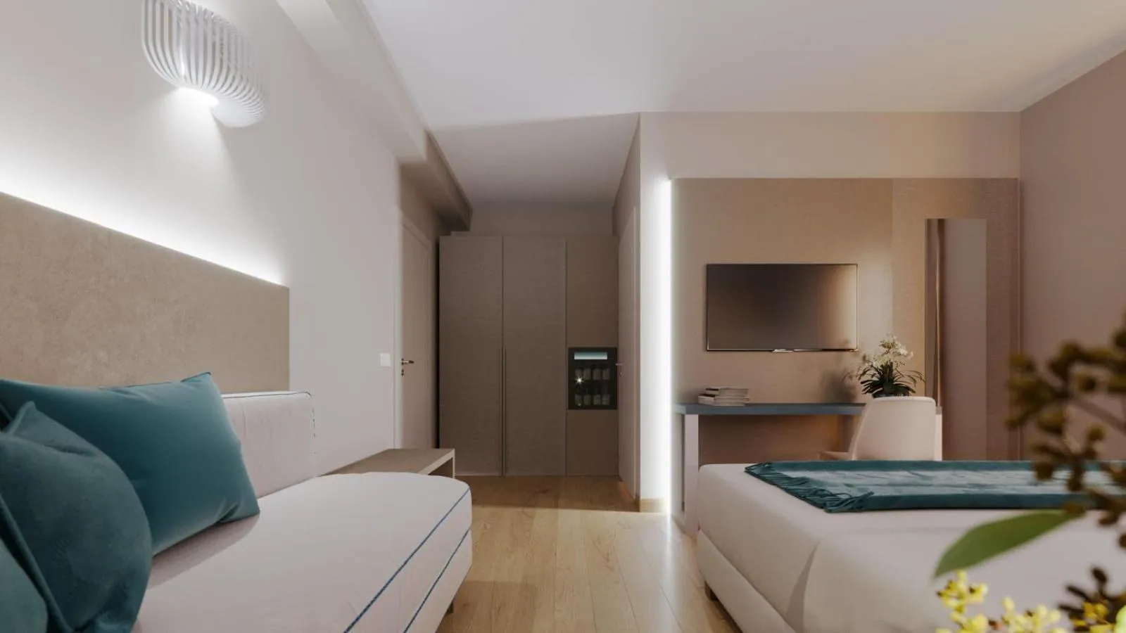 Bed in Lu' Hotel Porto Pino