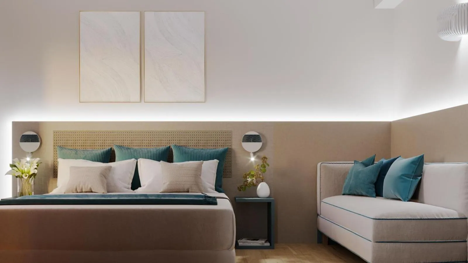 Bed in Lu' Hotel Porto Pino