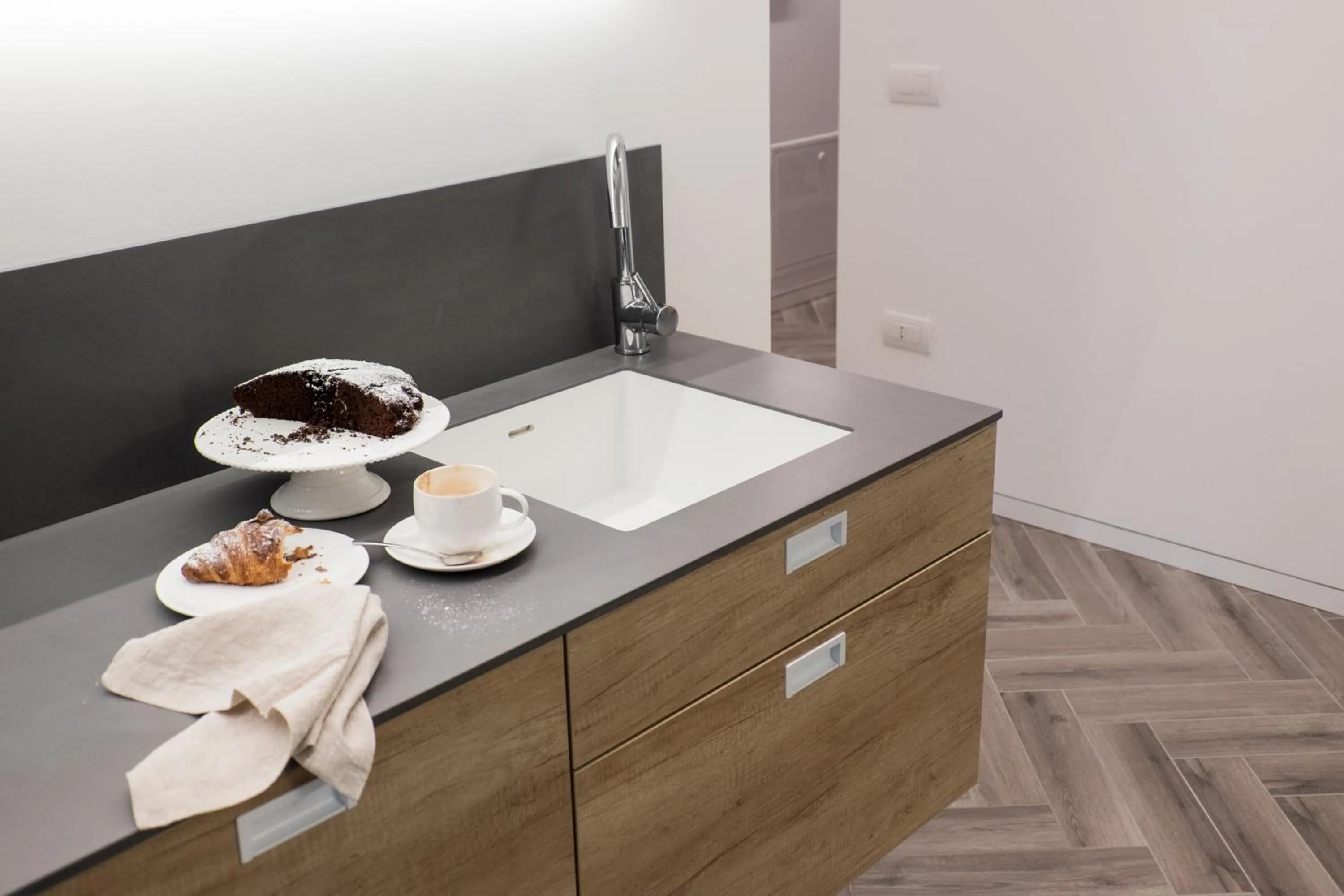 Kitchen or kitchenette in Hotel Garnì Villa Maria