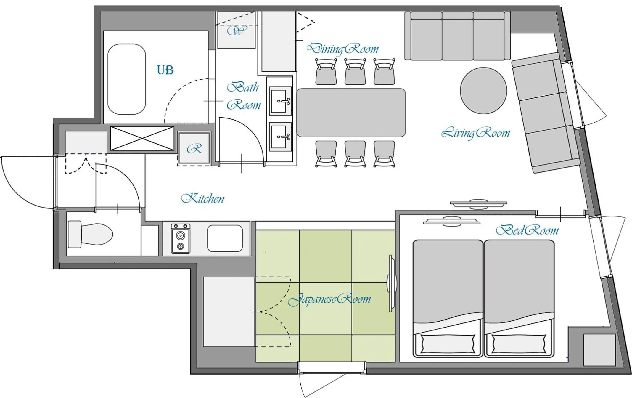 Floor plan in KOKO HOTEL Residence Asakusa Tawaramachi